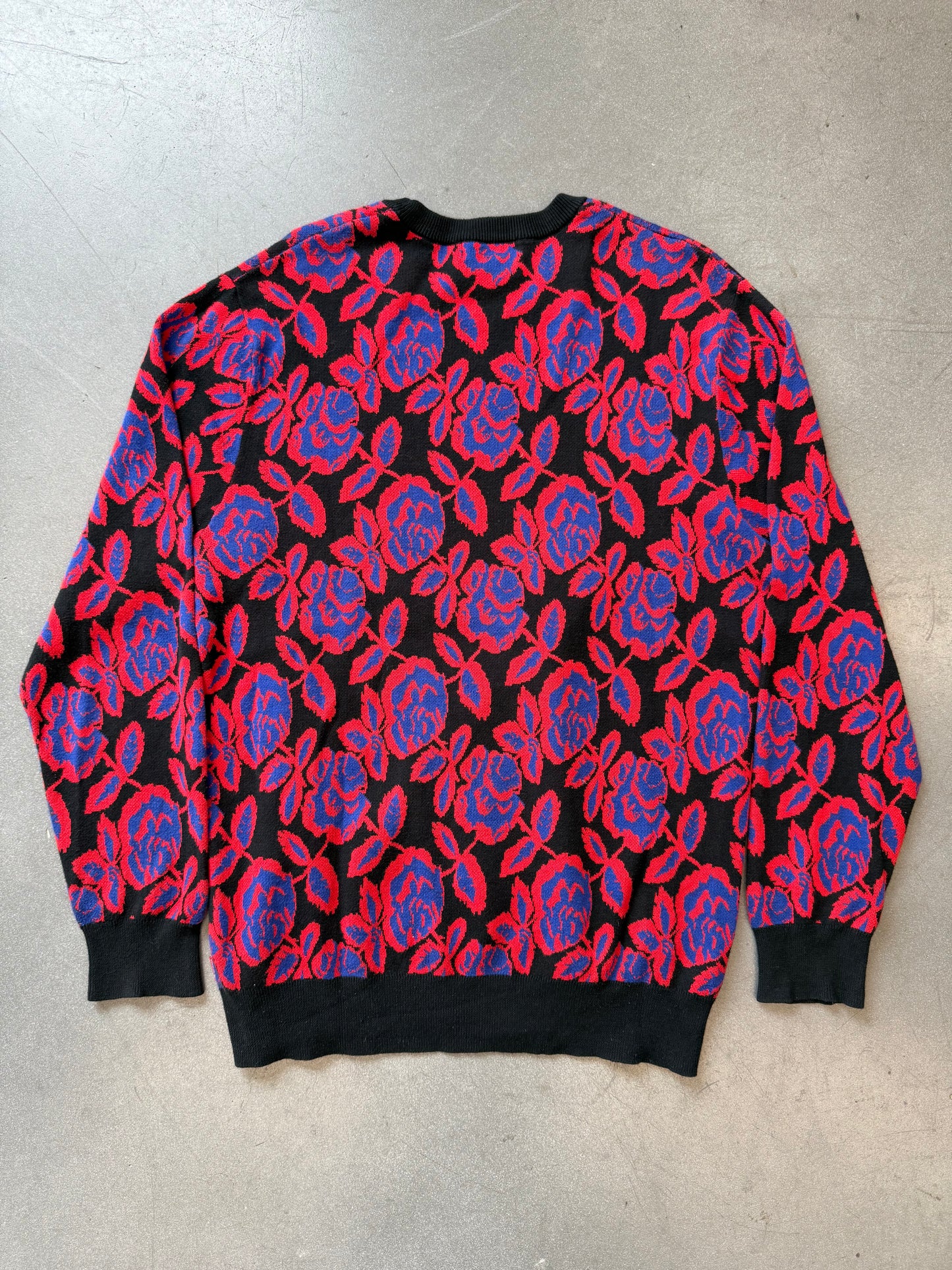 FW12 SUPREME THIN KNIT ROSES SWEATER
