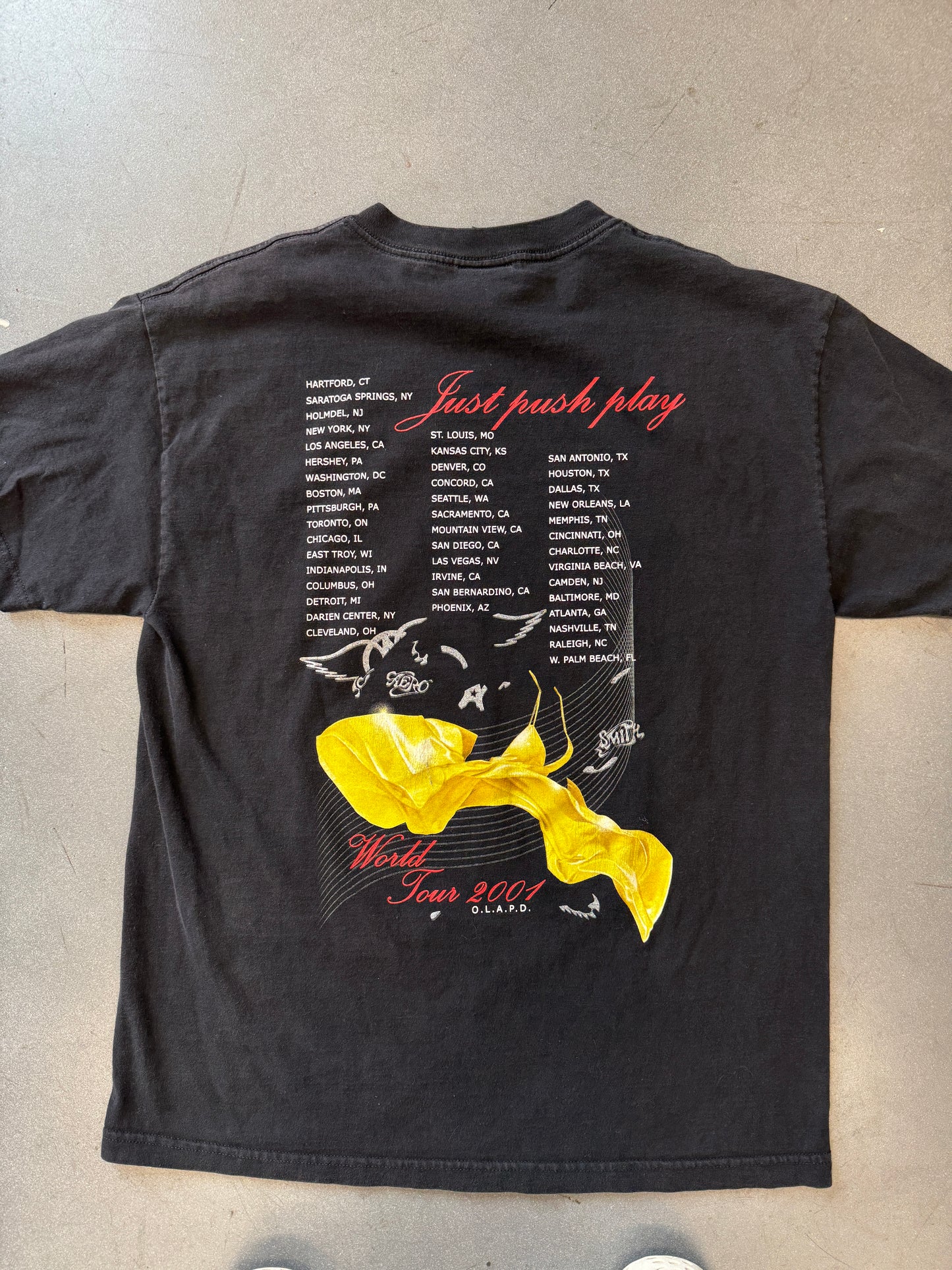 2000 AEROSMITH JUST PUSH PLAY WORLD TOUR SORAYAMA TEE