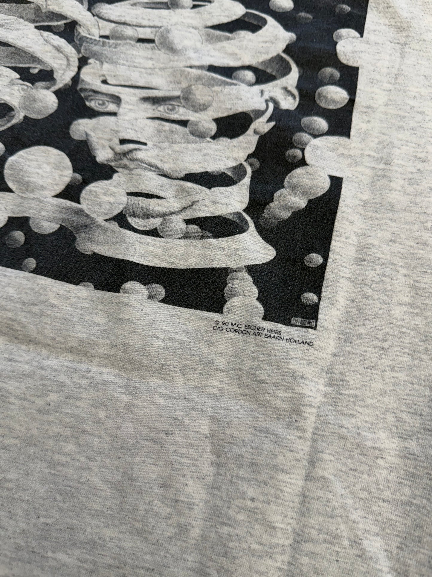 1990 M.C. ESCHER BOND OF UNION MULLET TEE (SOFTEE TAG)