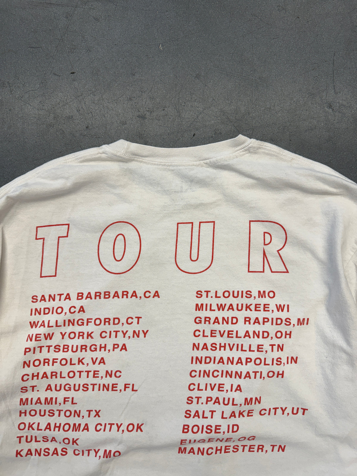 2015 TRAVIS SCOTT BIRD'S EYE VIEW TOUR MMXVII LS TEE