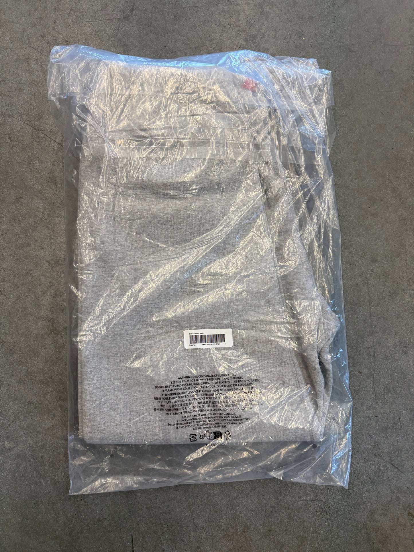 SS25 SUPREME S LOGO SWEATPANT - ASH GREY (NEW) -L