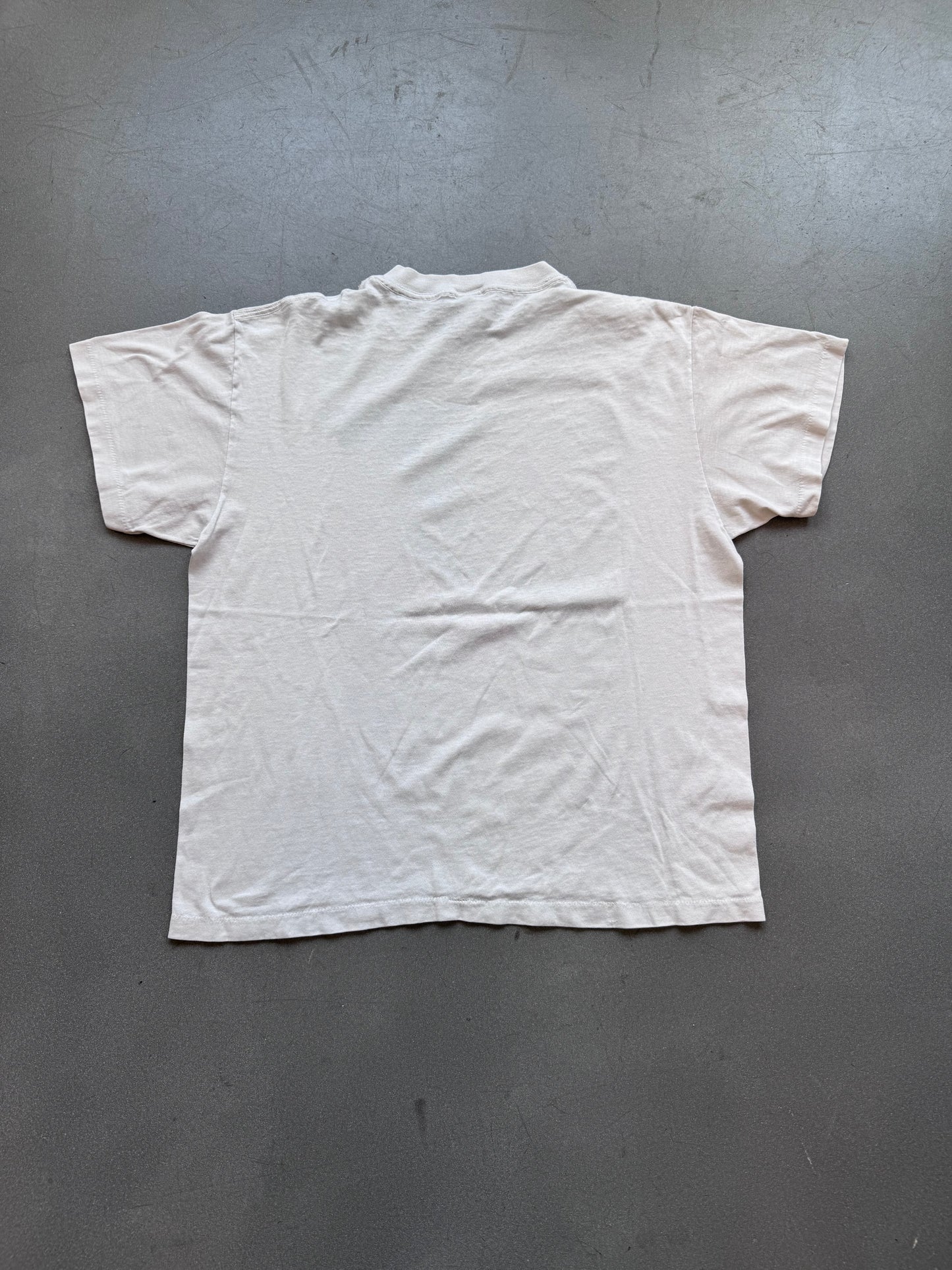 1990 MIAMI DOLPHINS 25 YEAR SILVER SEASON TEE (TRENCH TAG)