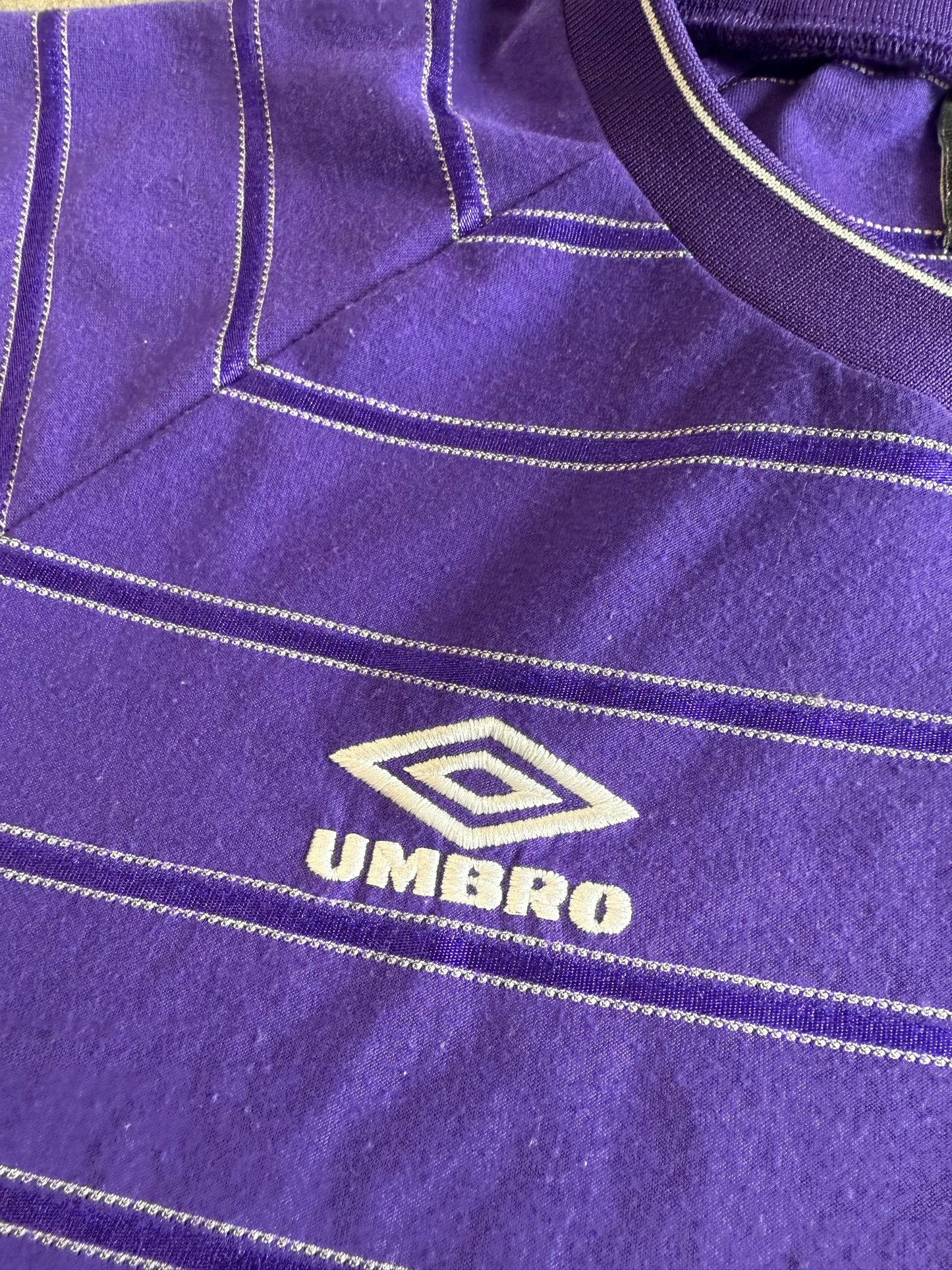 SS25 SUPREME UMBRO STRIPE SOCCER JERSEY TEE - PURPLE