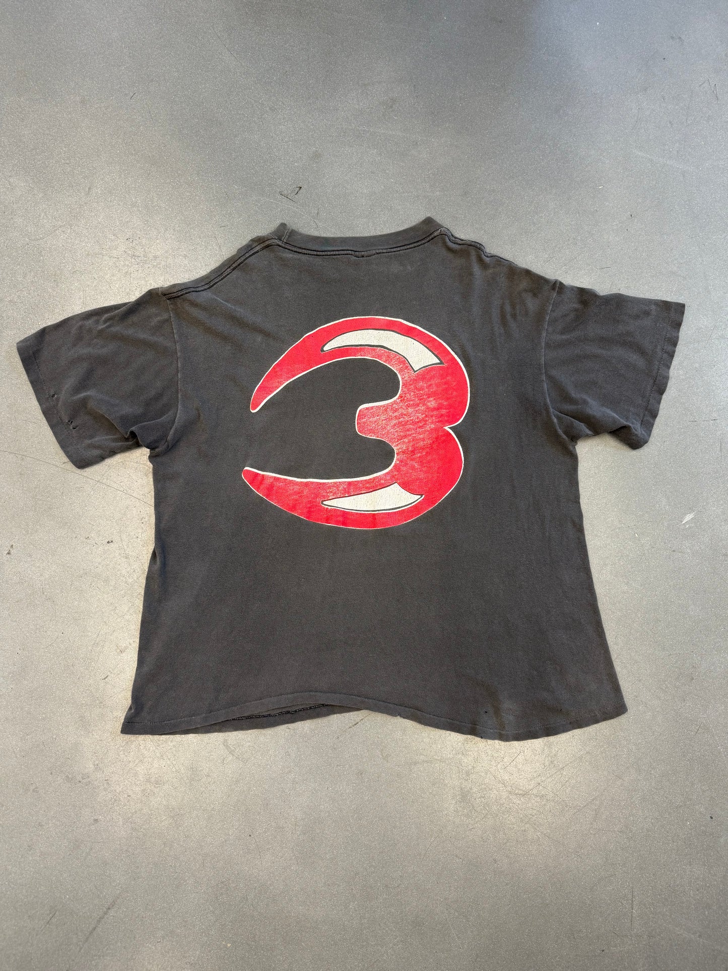 1993 ROAD TO THE 3 PEAT CHICAGO BULLS BOOTLEG RAP STYLE TEE (DIAMOND STAR TAG)