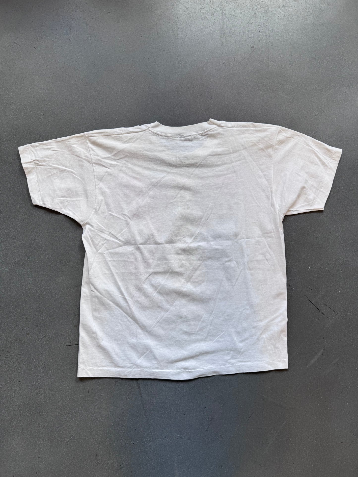 1993 NBA THREE-PEAT WORLD CHAMPS CHICAGO BULLS TEE (CUT FOTL BEST TAG)