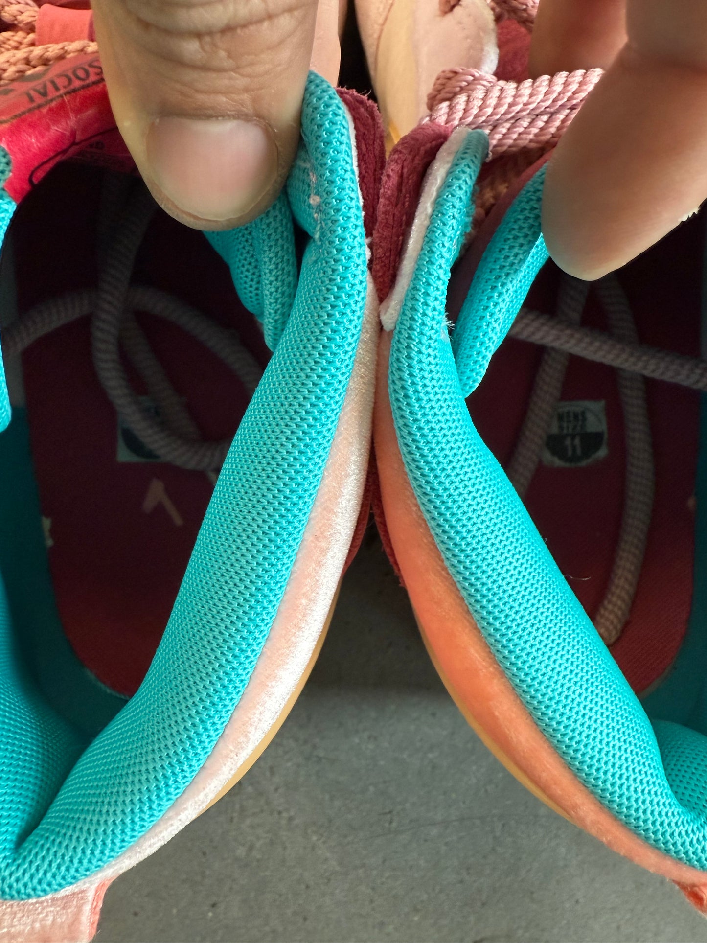 2021 SIZE 11 NIKE DUNK MID SOCIAL STATUS FREE LUNCH STRAWBERRY MILK (PRE-OWNED NO BOX)