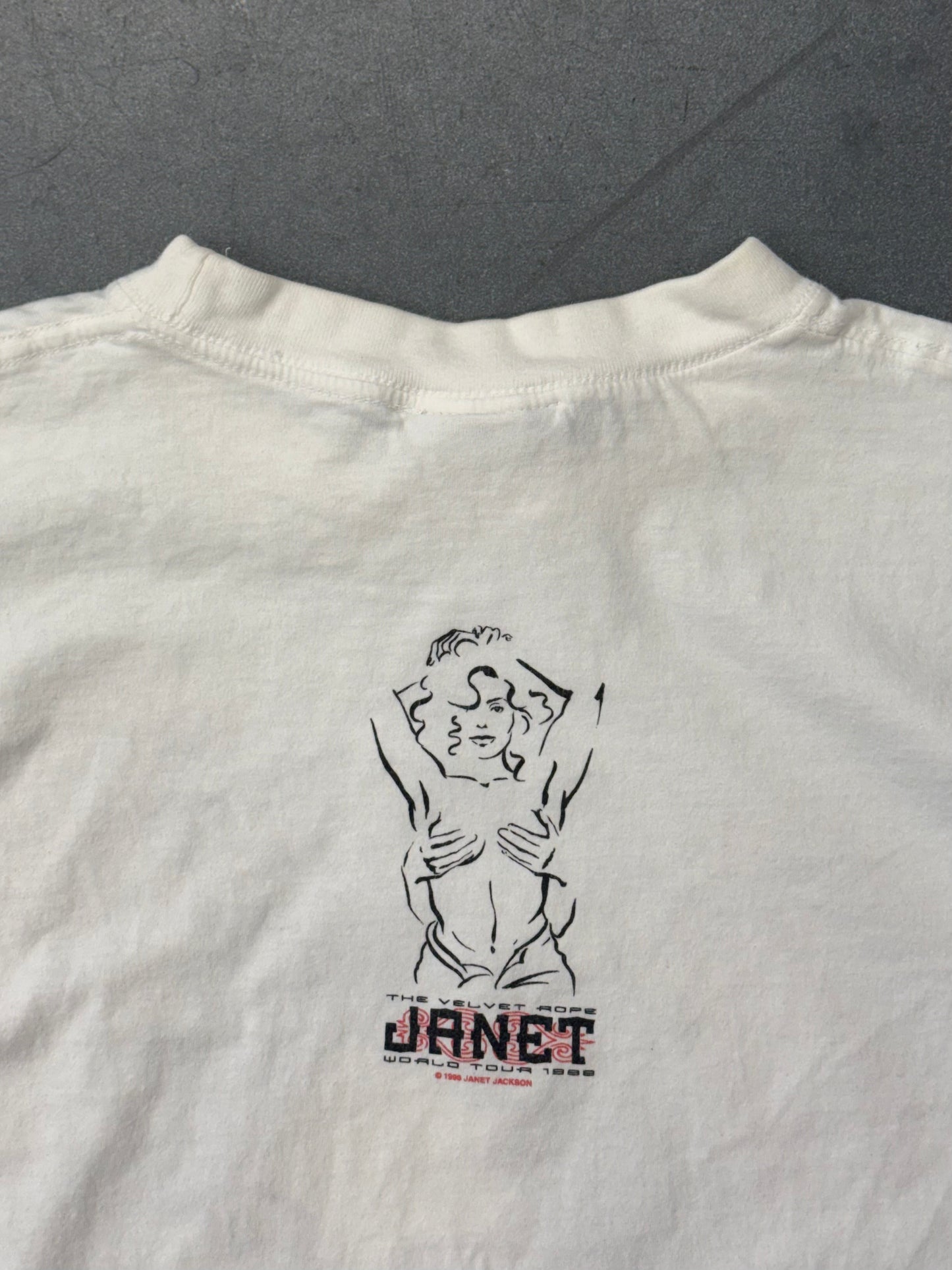 1998 JANET JACKSON VELVET ROPE WORLD TOUR TEE (REDWOOD TAG)