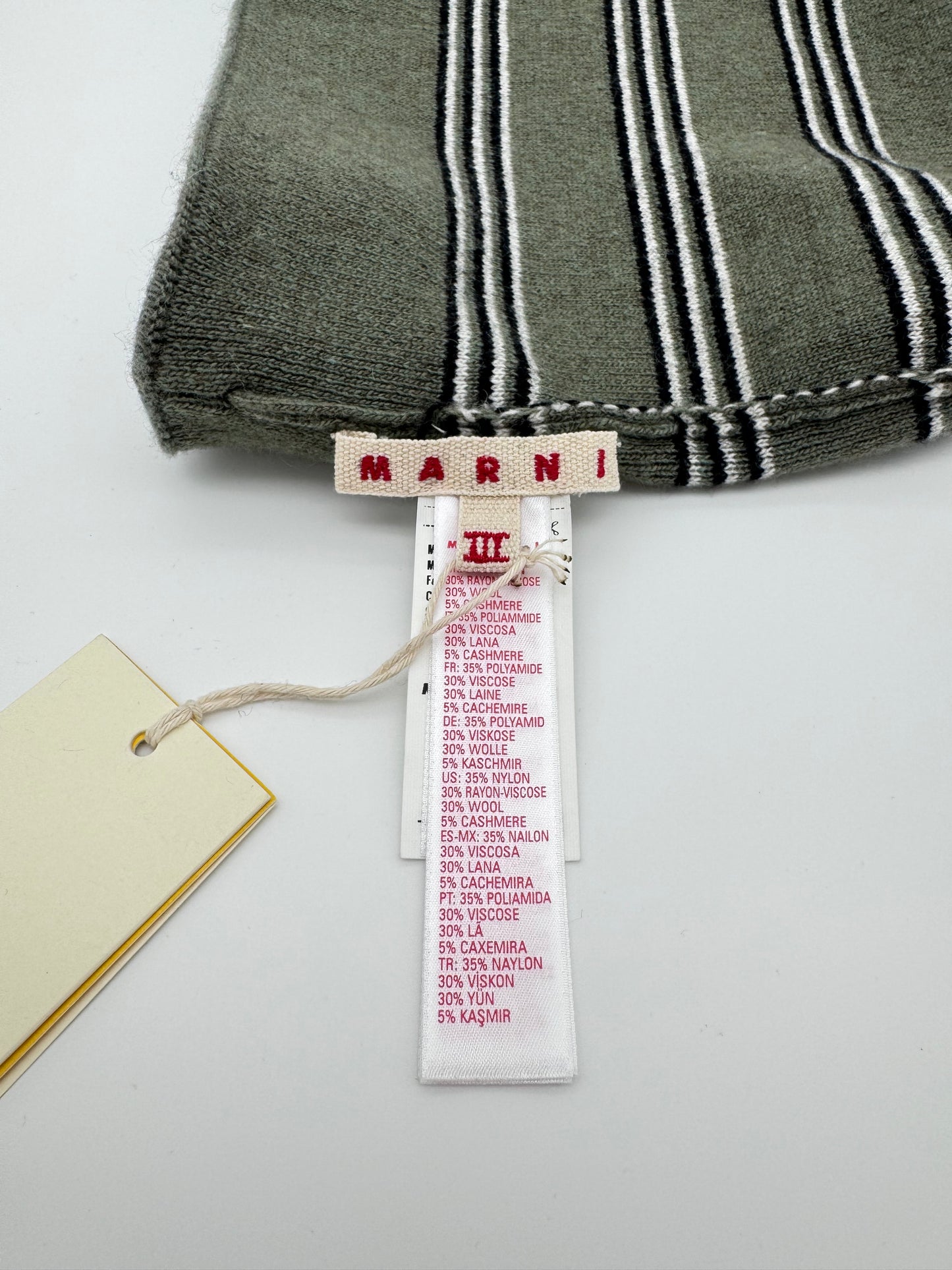 MARNI DEEP LICHEN GREEN BEANIE (III) (NWT)