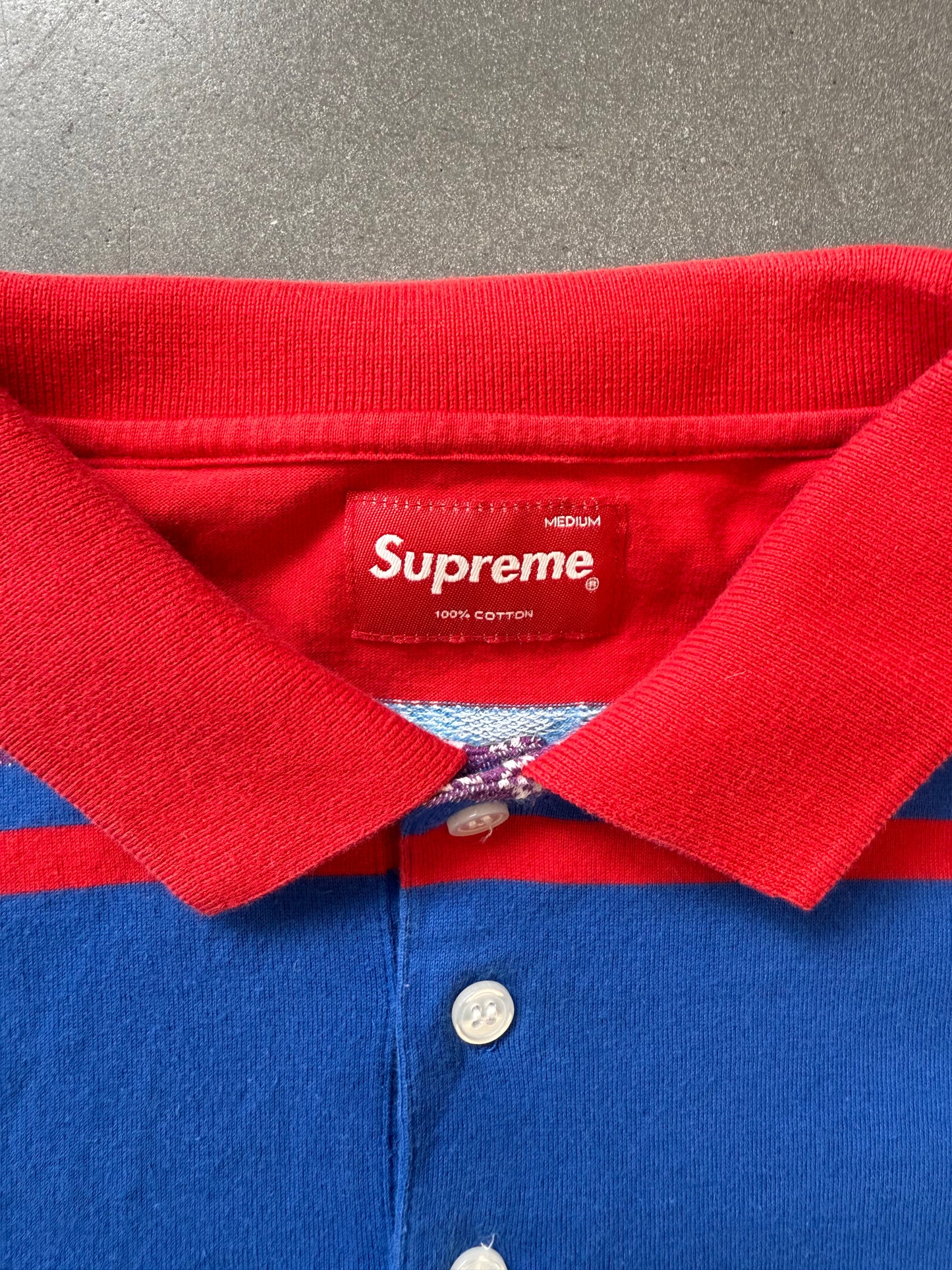 SS07 SUPREME NAVAJO POLO (RED/BLUE)