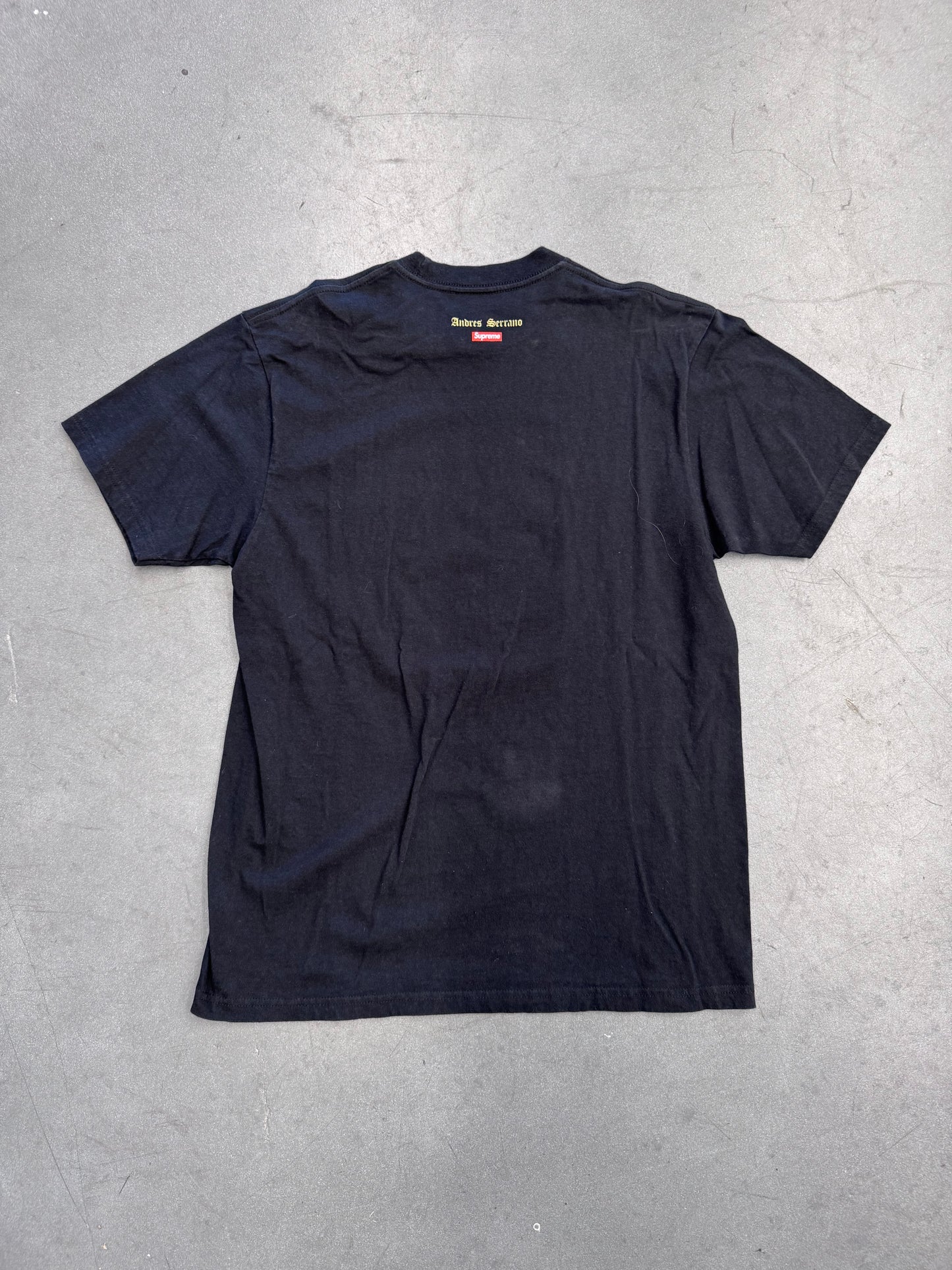 FW17 SUPREME PISS CHRIST TEE BLACK