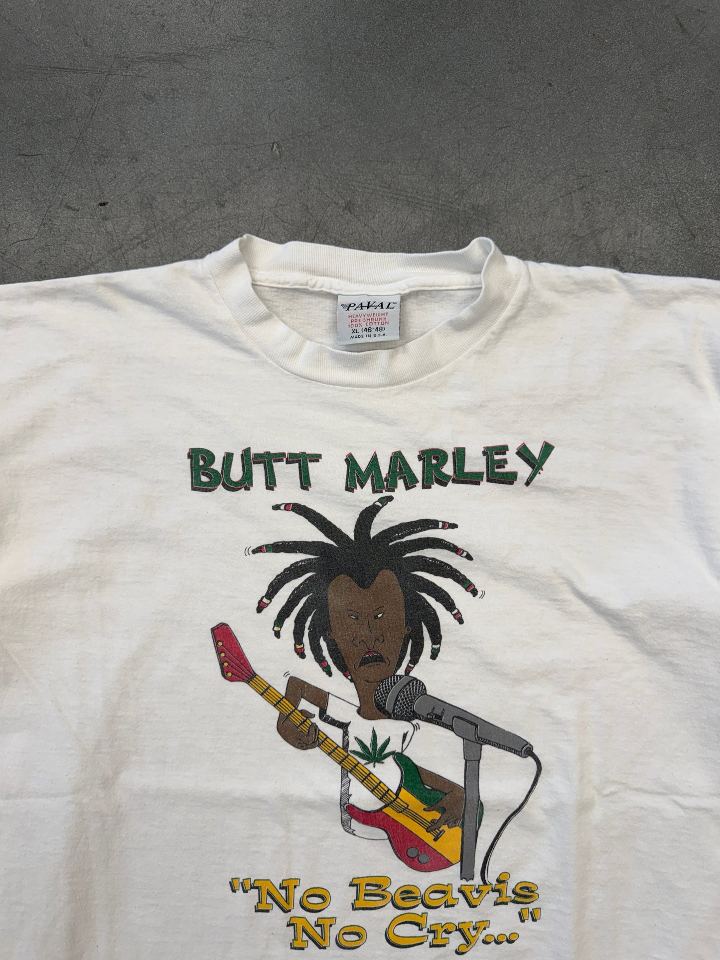 90S BOOTLEG BUTT MARLEY "NO BEAVIS NO CRY..." TEE (PAVAL TAG)