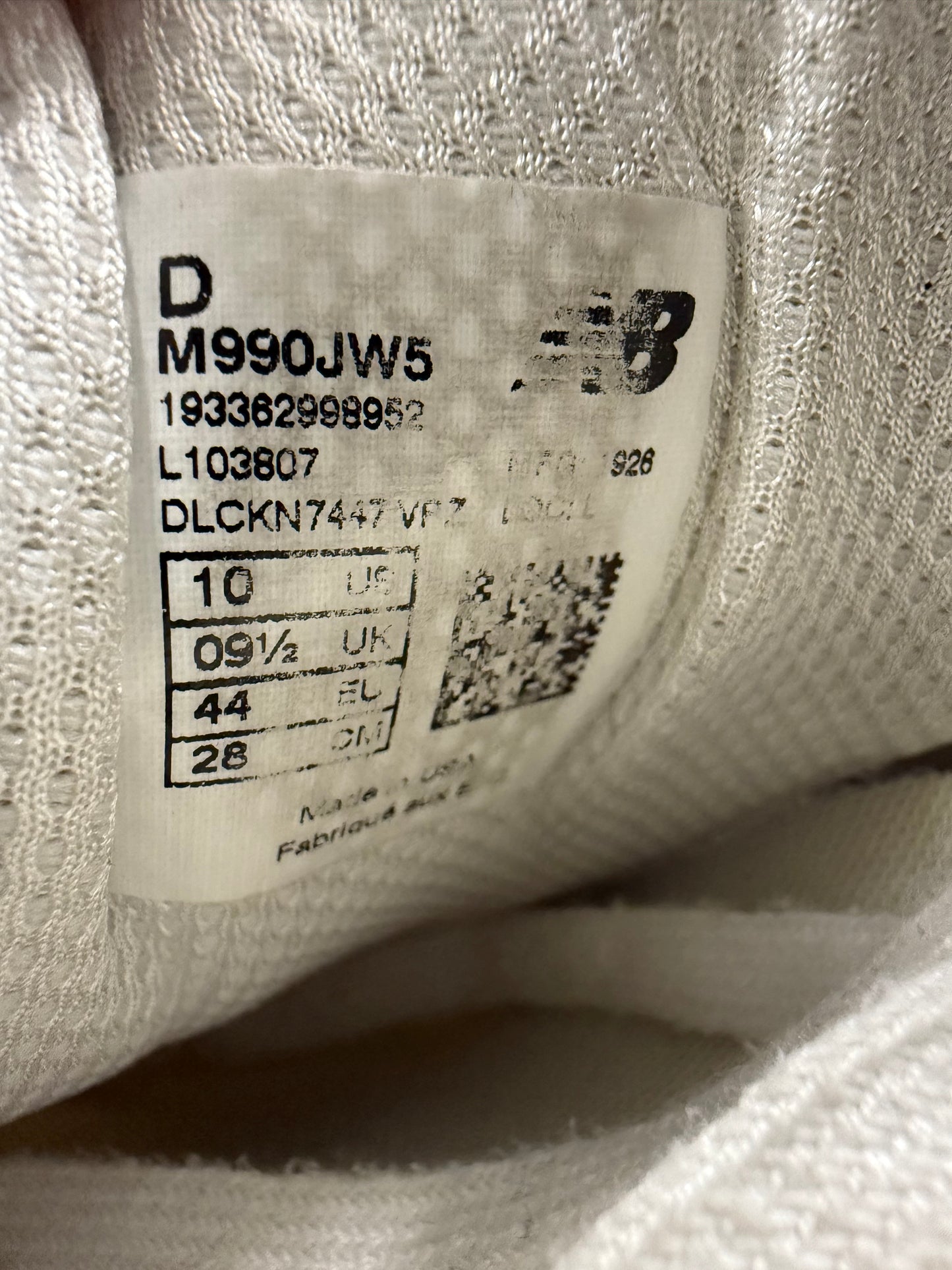 2019 NEW BALANCE 990V5 JUNYA WATANABE (PRE-OWNED WITH BOX)