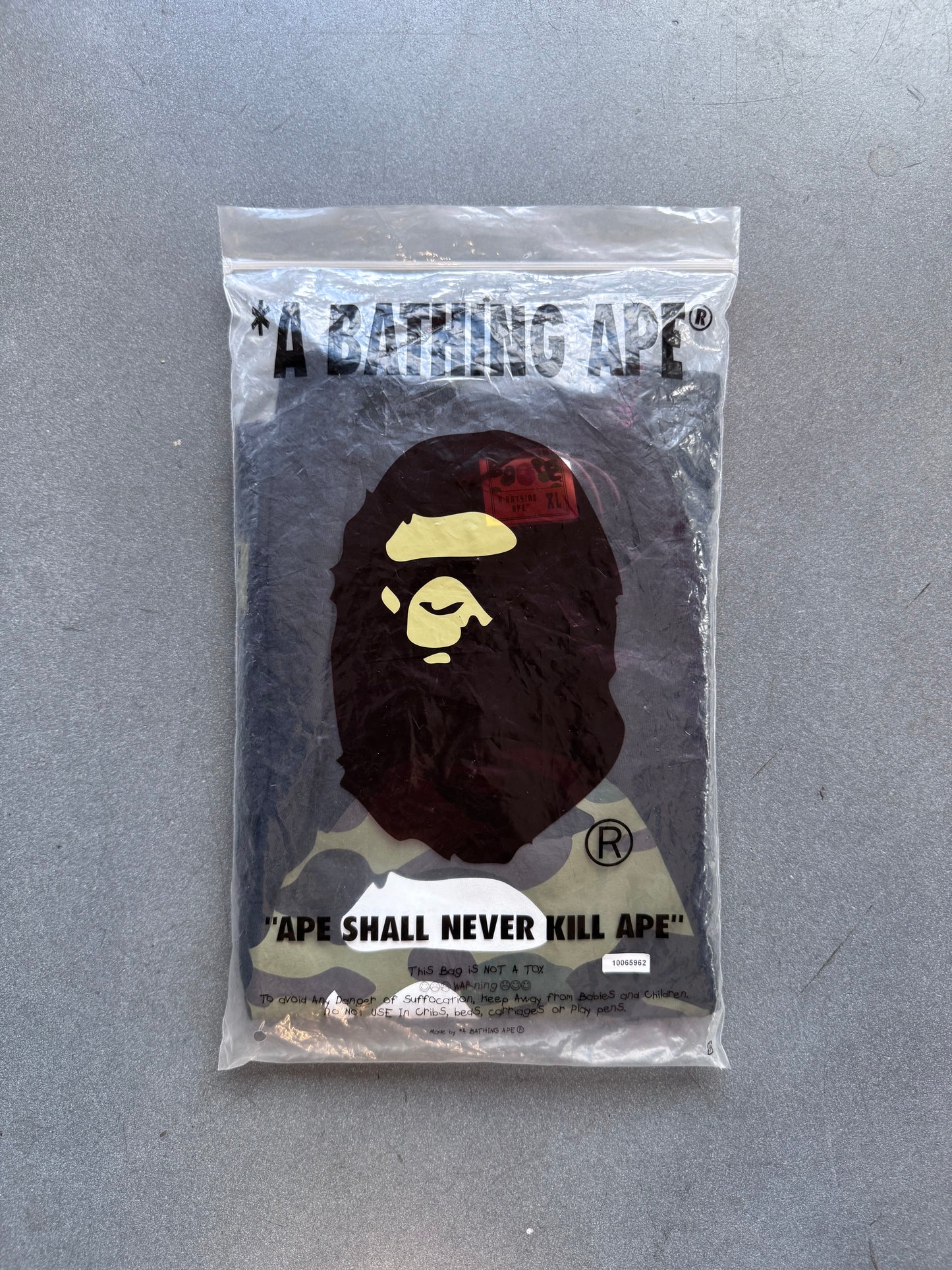 A BATHING APE BAPE BIG HEAD CAMO PRINT TEE