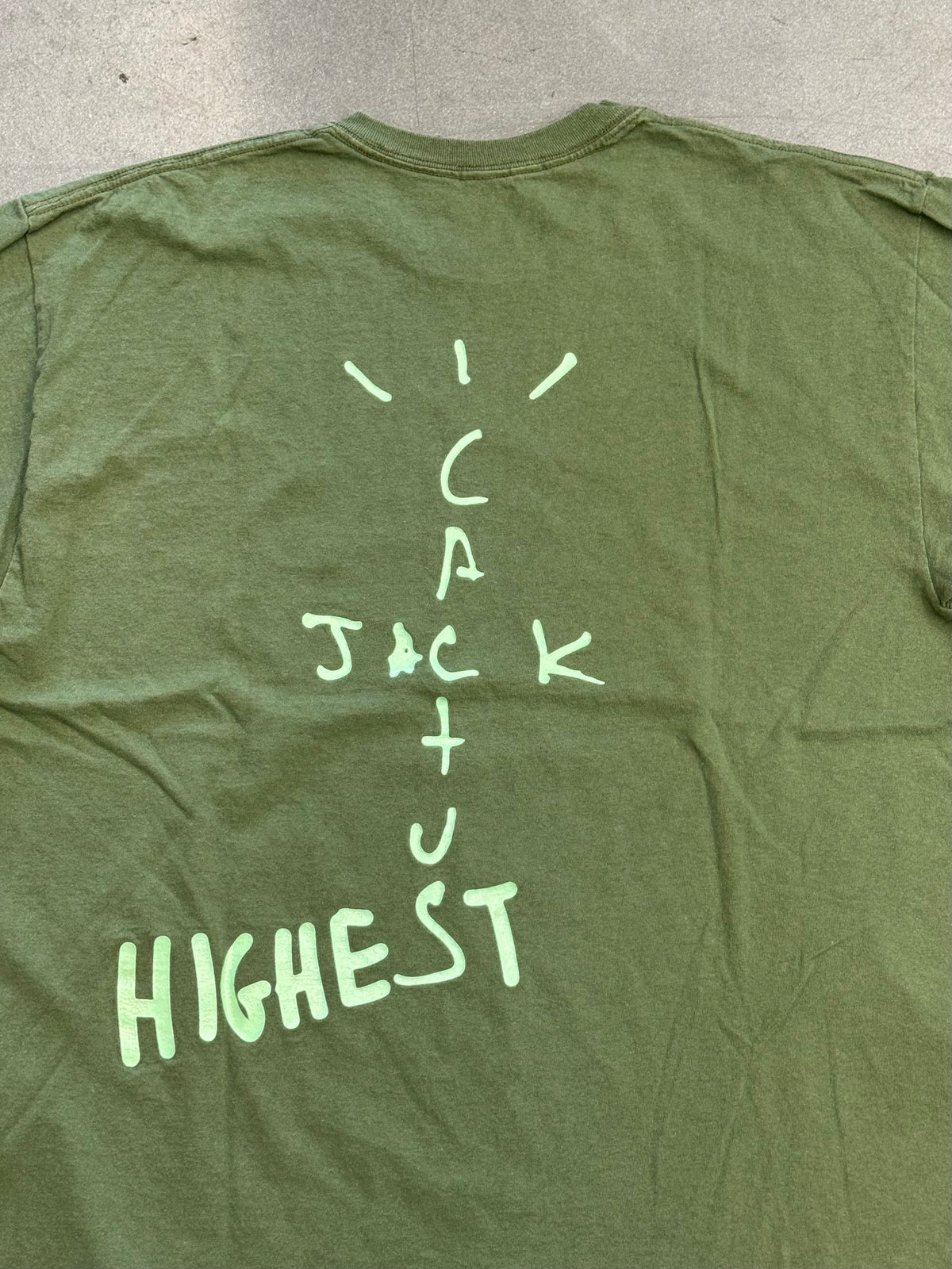 FW19 TRAVIS SCOTT JORDAN CACTUS JACK HIGHEST T-SHIRT - OLIVE