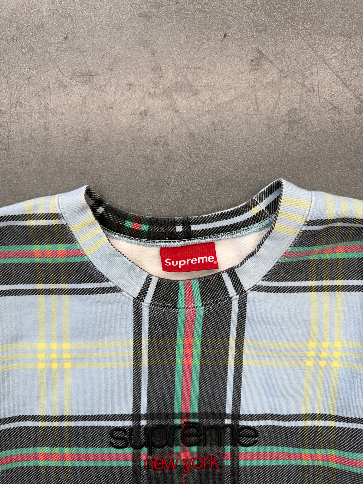 SS21 SUPREME PLAID CREWNECK