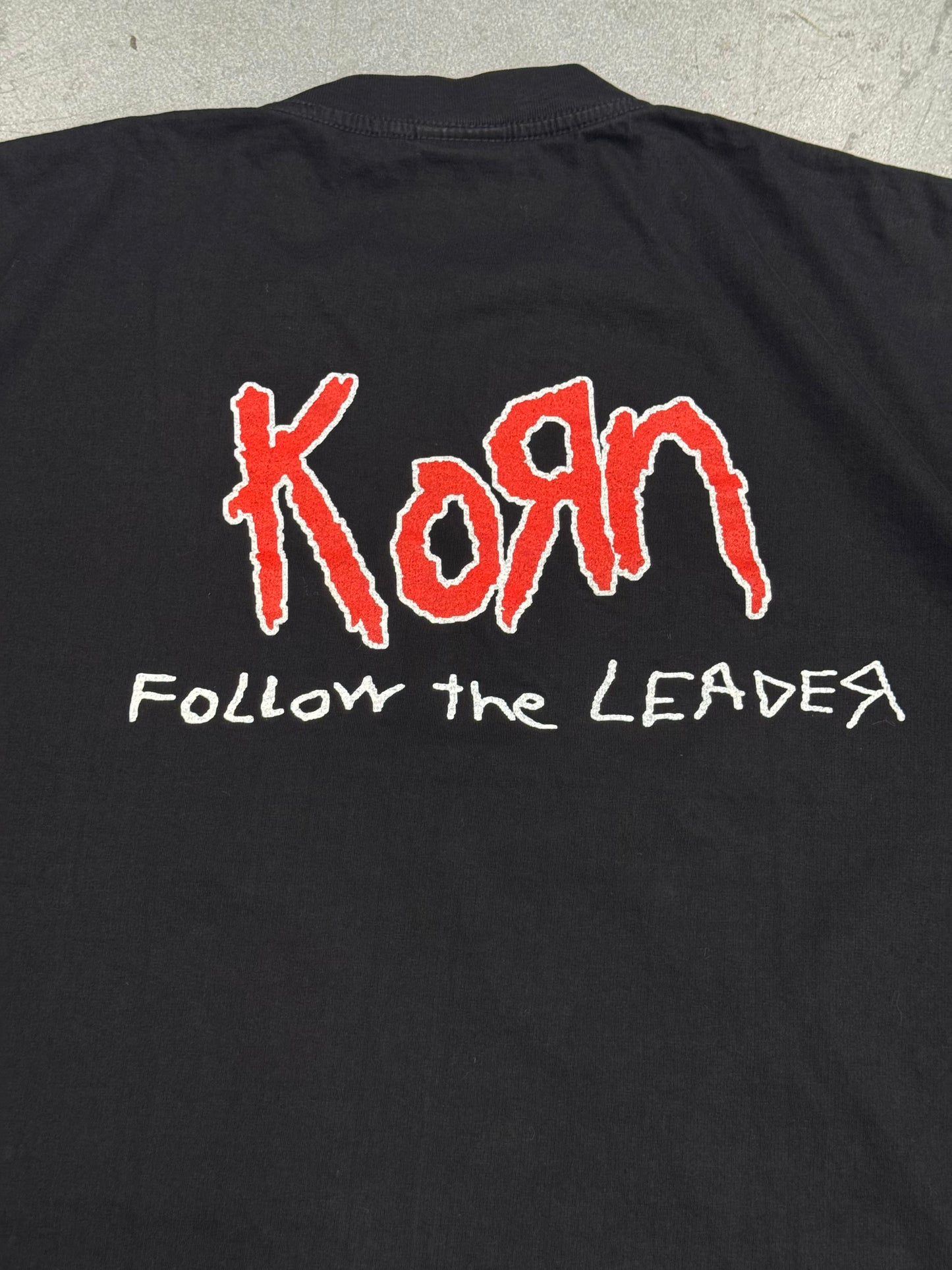 90S KORN FOLLOW THE LEADER BOOTLEG TEE (ROCKEAGLE TAG)