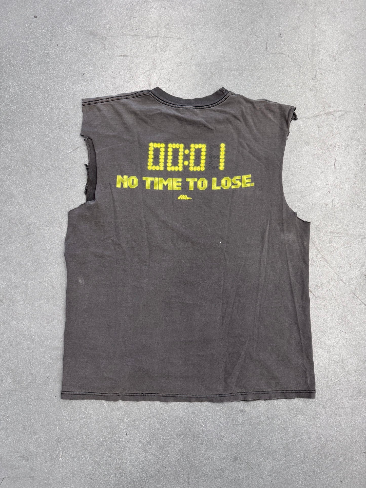 90'S NO FEAR NO TIME TO LOSE. CUT OFF TEE (NO FEAR TAG)