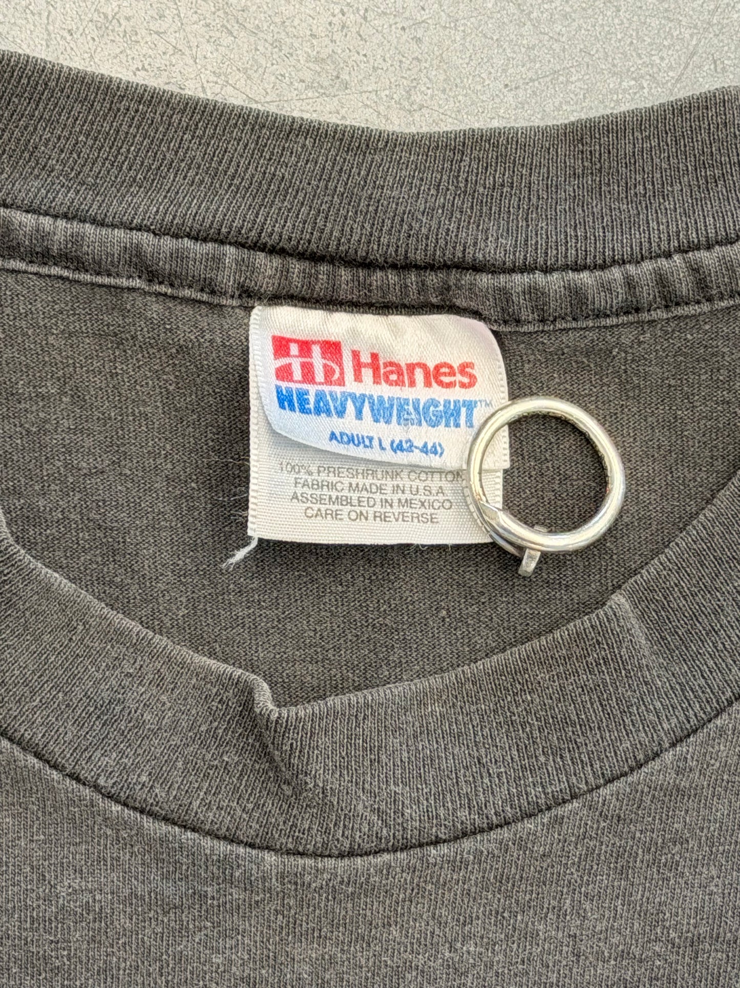 1997 FLORIDA MARLINS DOUBLE LOGO SPELLOUT TEE (HANES HEAVYWEIGHT TAG)