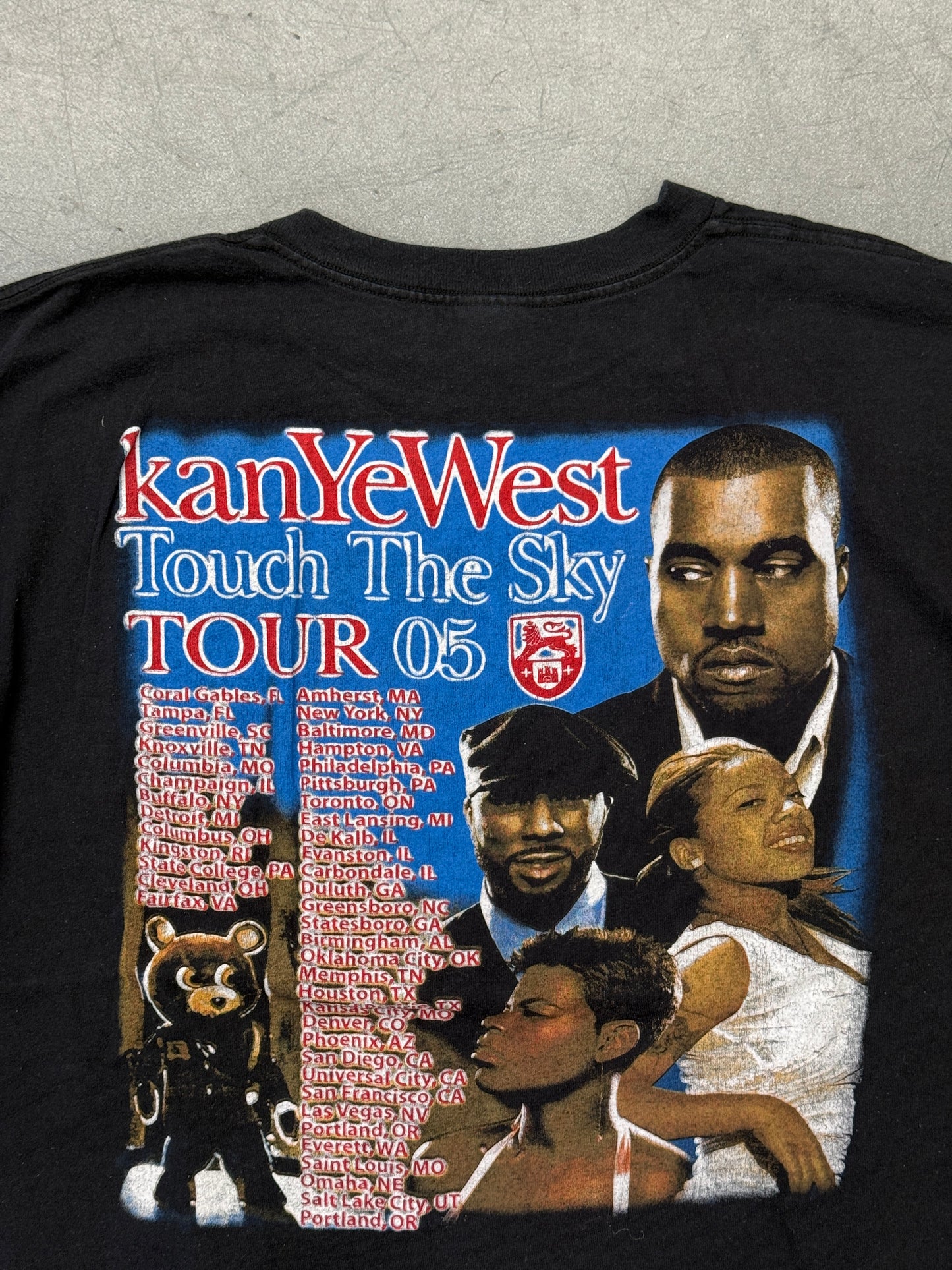 2005 KANYE WEST TOUCH THE SKY TOUR BOOTLEG LOT TEE (DELTA PRO WEIGHT TAG)
