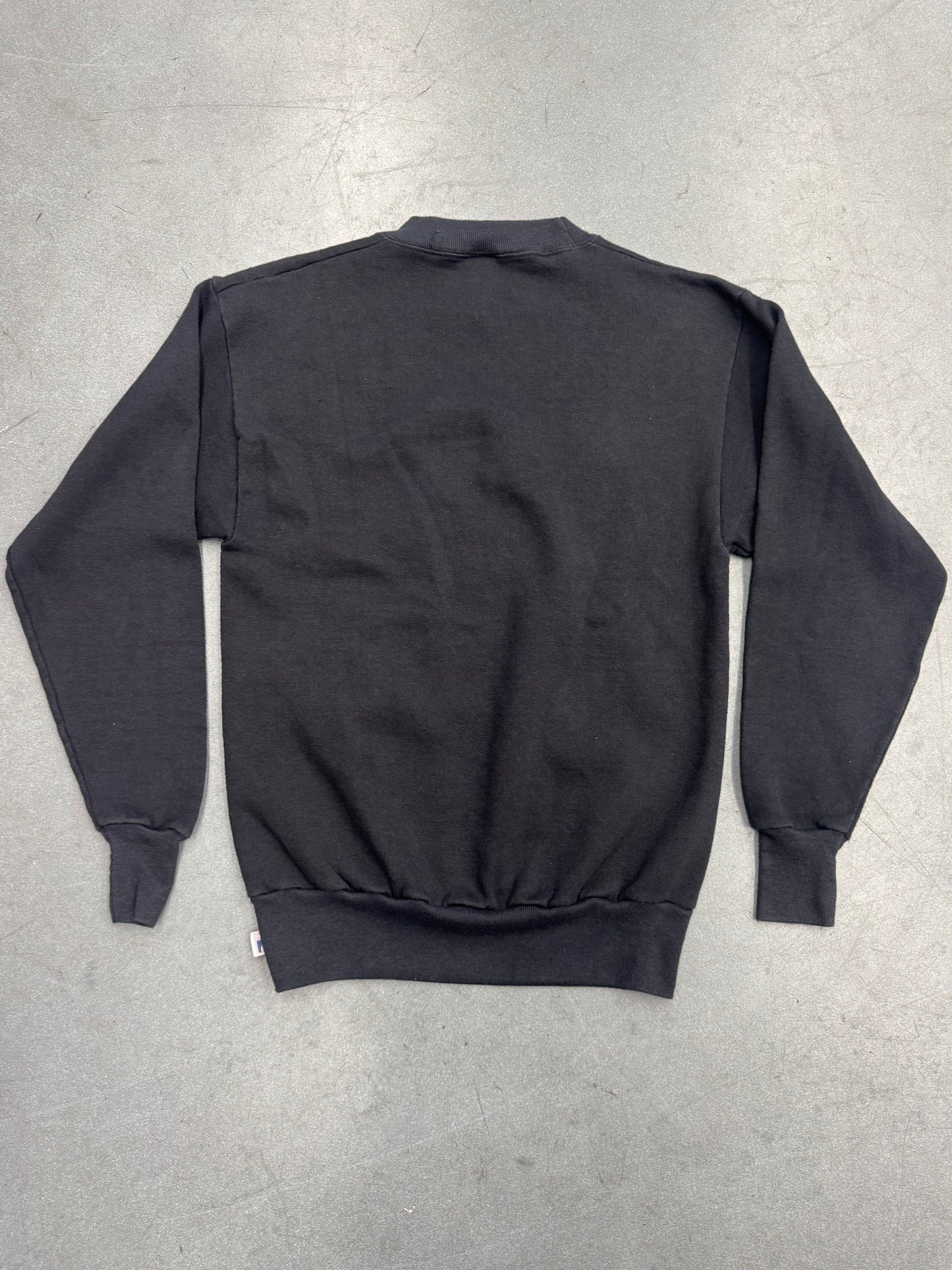 90S LOGO 7 3D EMBROIDERED MIAMI HEAT SPELLOUT LOGO CREWNECK