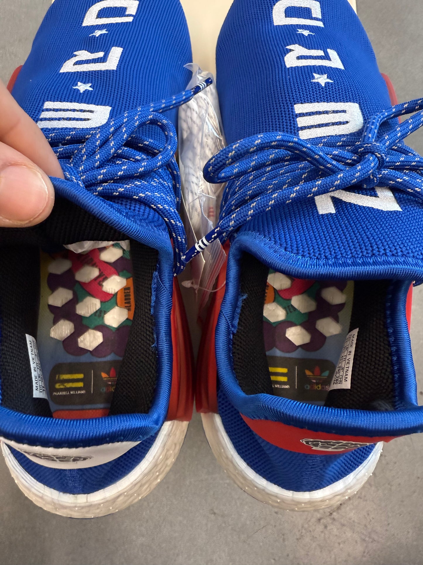 SIZE 11 ADIDAS NMD HU PHARRELL NERD BLUE  (BRAND NEW WITH BOX)