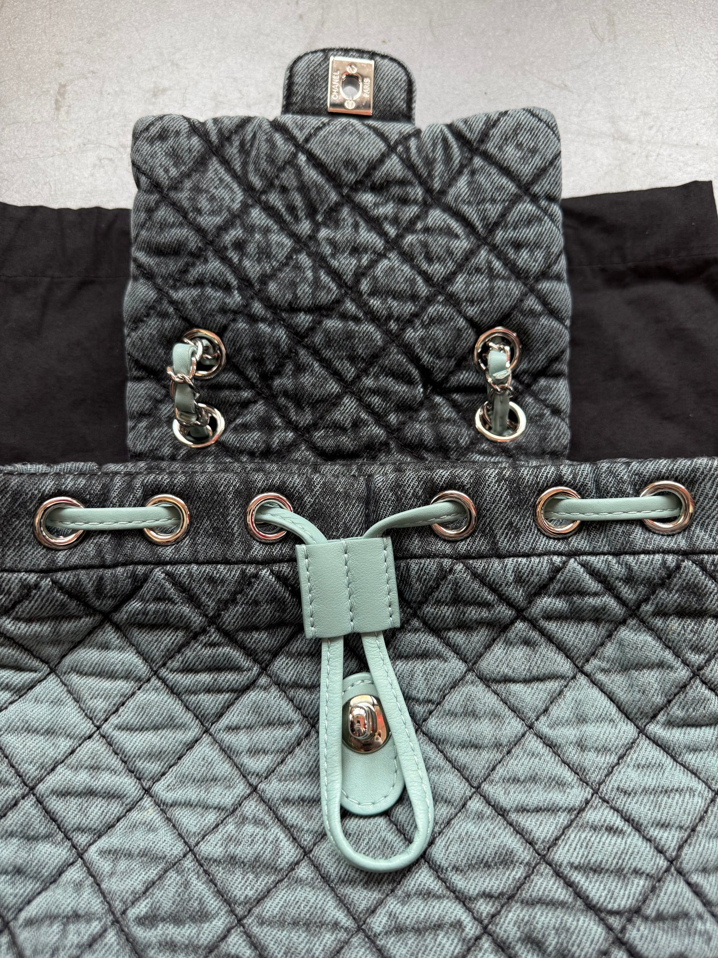 2020 CHANEL DENIMPRESSIONS BACKPACK - BLUE (LIGHTLY PRE-OWNED WITH DUSTBAG) (TANIA)
