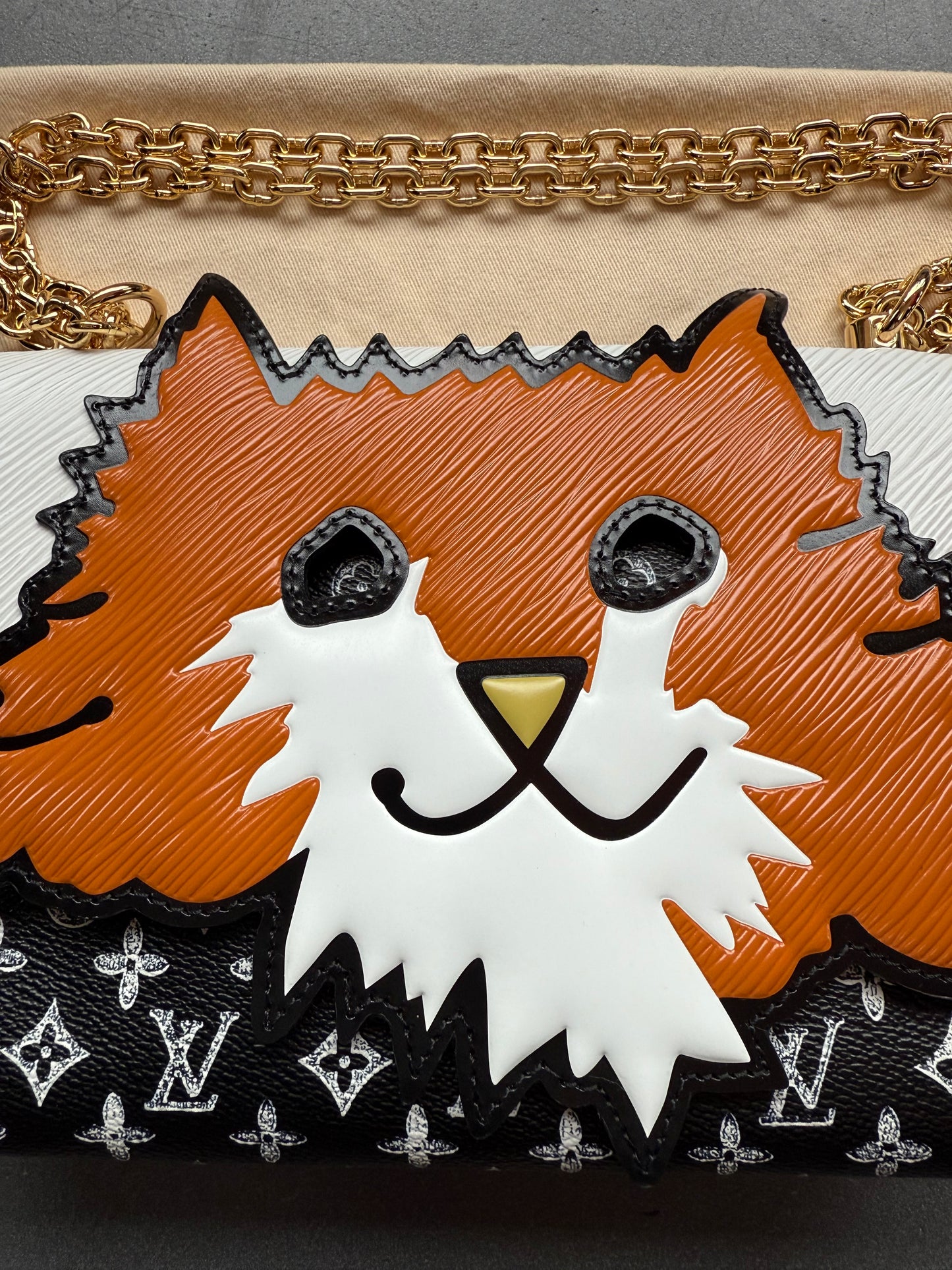 LOUIS VUITTON X GRACE CODDINGTON CATOGRAM POUCHETTE CHAIN CLUTCH BAG (PRE-OWNED WITH DUSTBAG) (TANIA)
