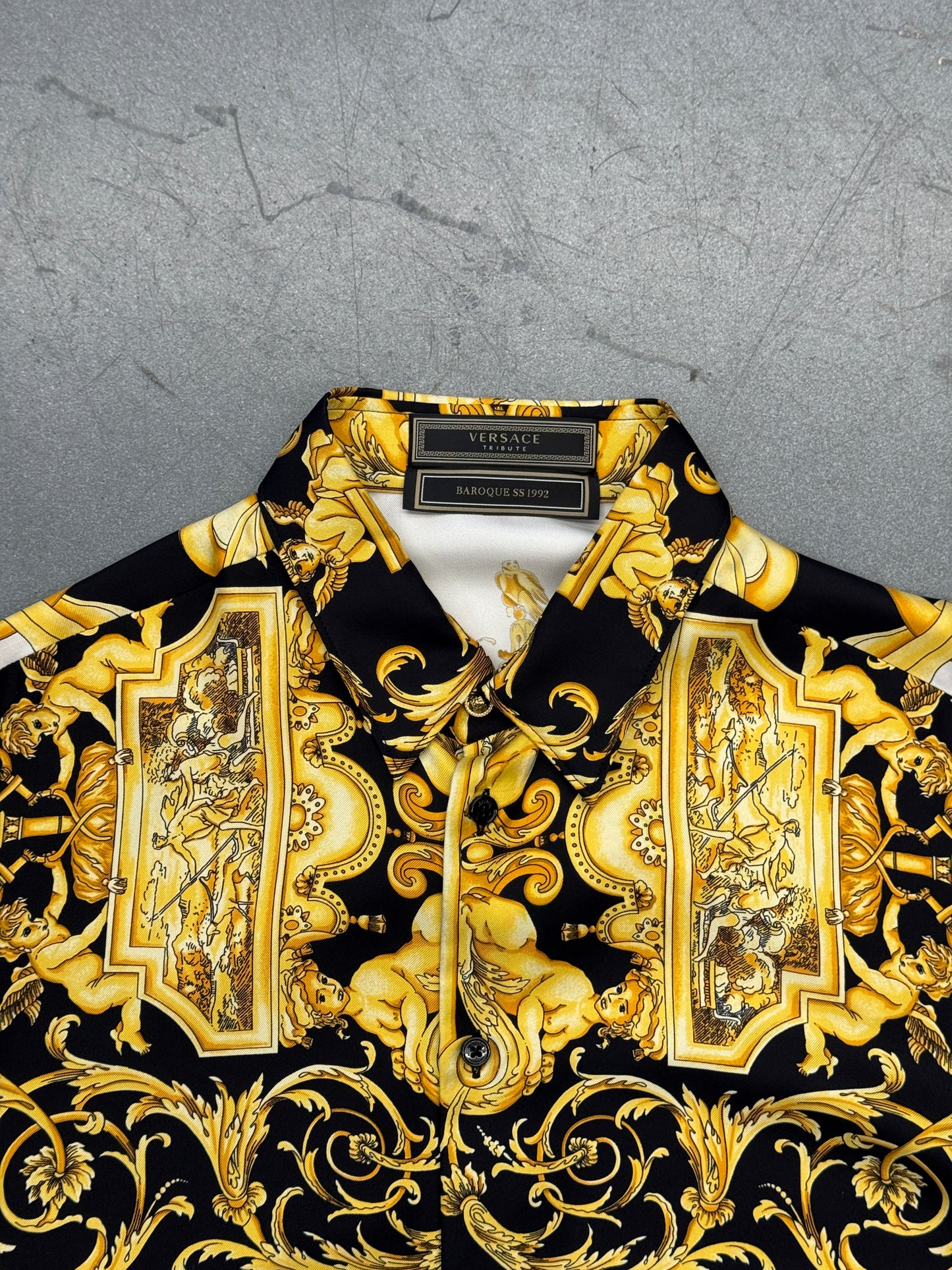 VERSACE TRIBUTE BAROQUE SS 1992 BUTTON UP LONGSLEEVE SHIRT