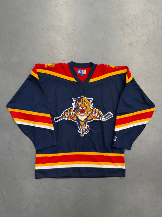 VINTAGE STARTER FLORIDA PANTHERS HOCKEY JERSEY - NAVY/RED/GOLD