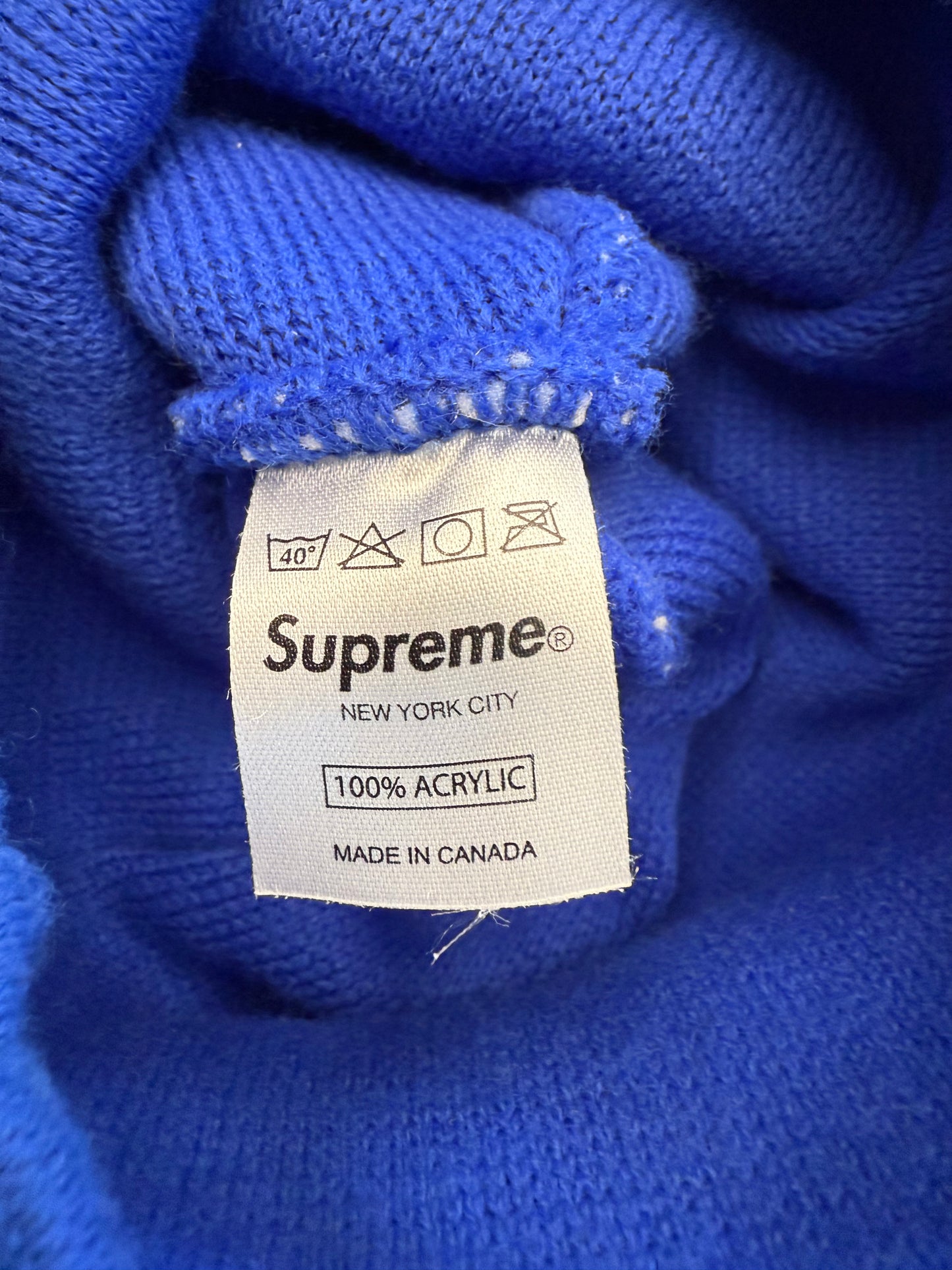 FW08 SUPREME SNOWMAN BEANIE - BLUE