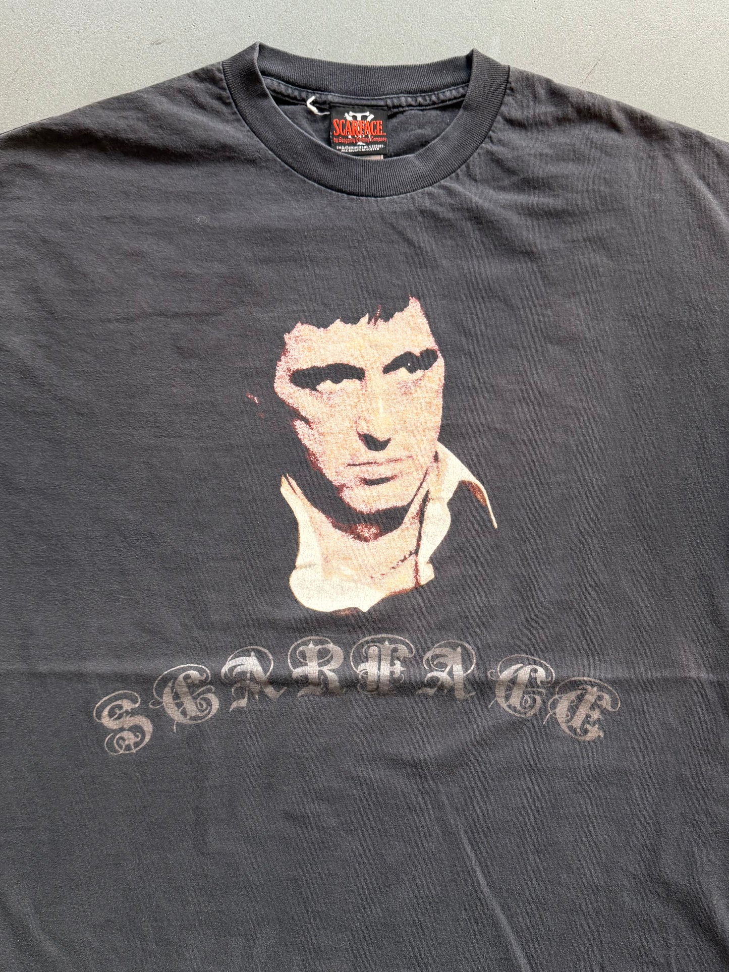 Y2K SCARFACE TONY MONTANA MOVIE PROMO TEE (SCARFACE TAG)