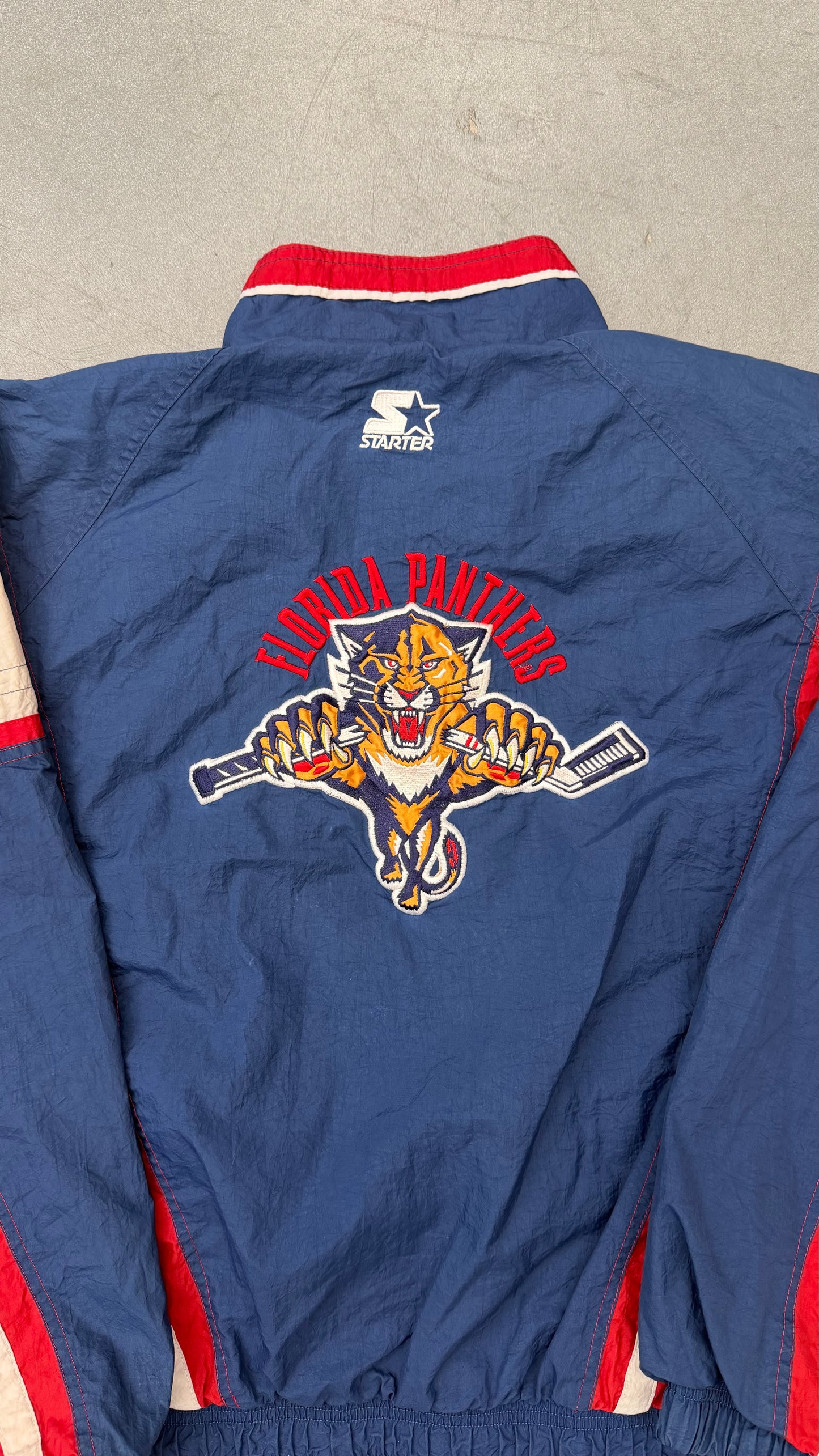 90S STARTER FLORIDA PANTHERS NHL HOCKEY ZIP-UP WINDBREAKER JACKET