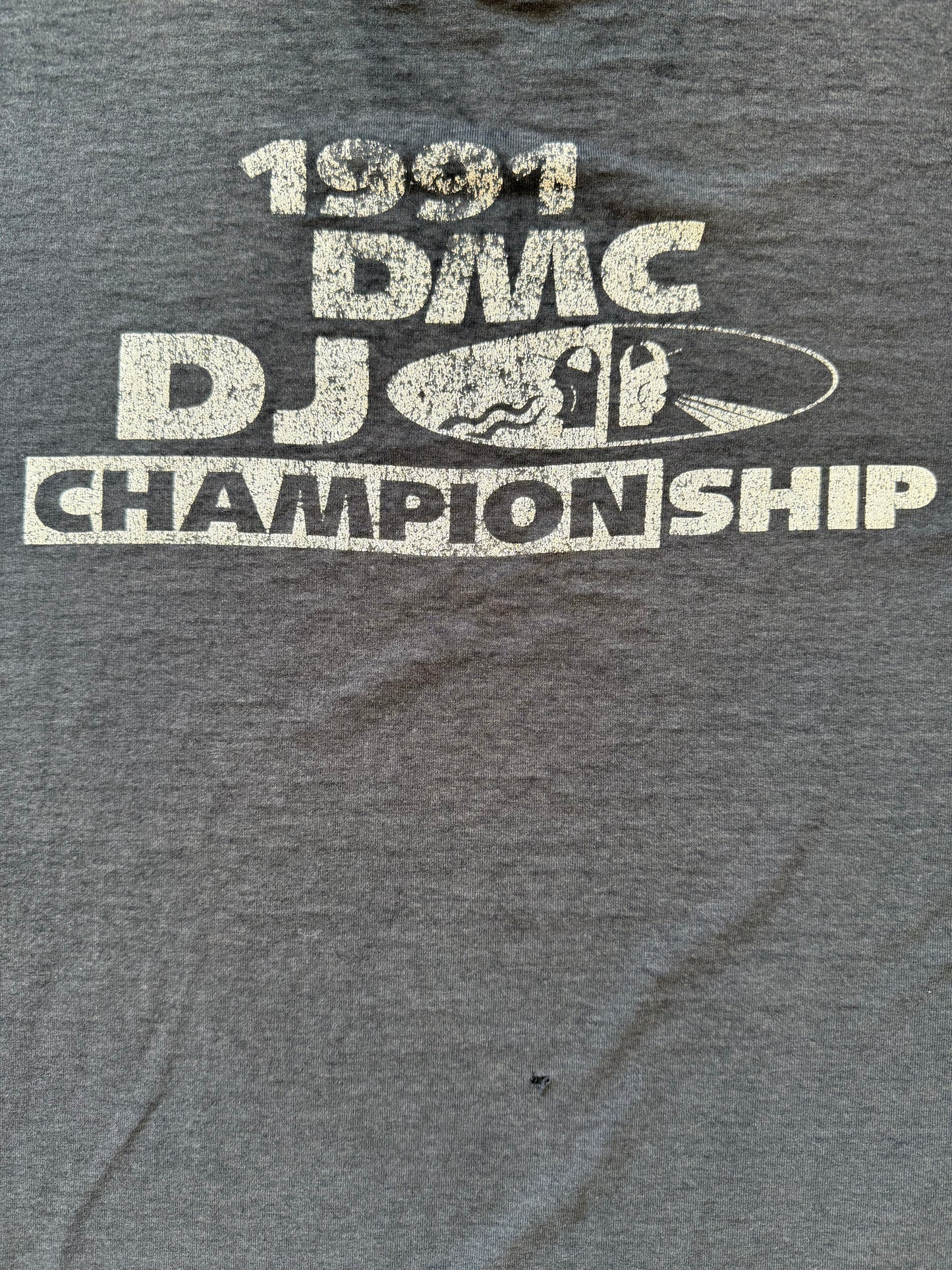 1991 DMC DJ CHAMPIONSHIP TEE (FADED BLACK TAG)