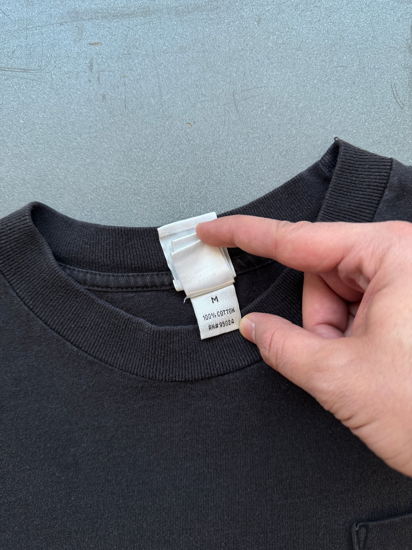 VINTAGE CHROME HEARTS T BAR LOGO STARS POCKET TEE
