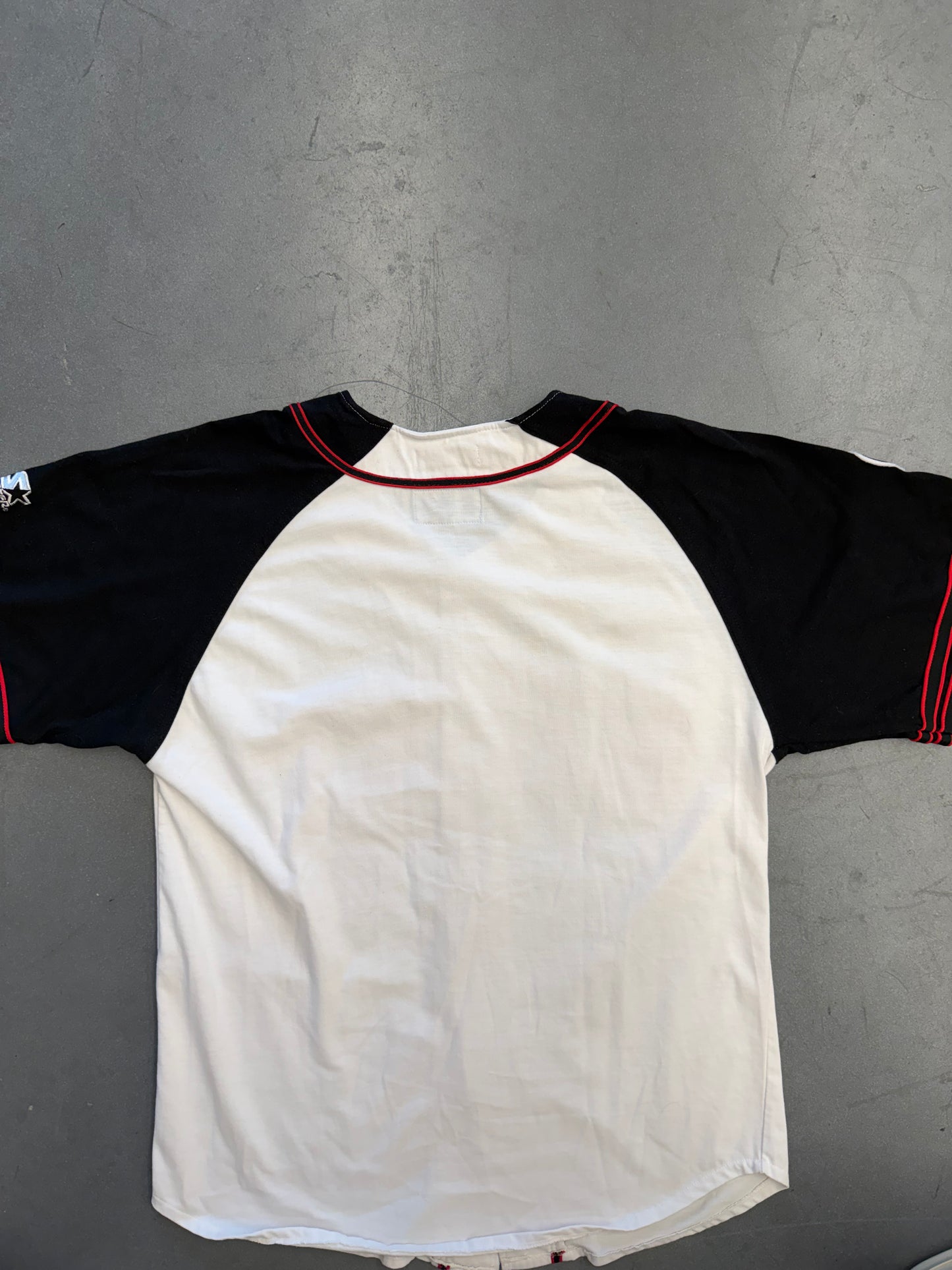 90S STARTER MIAMI HEAT BUTTON UP COTTON BASEBALL JERSEY