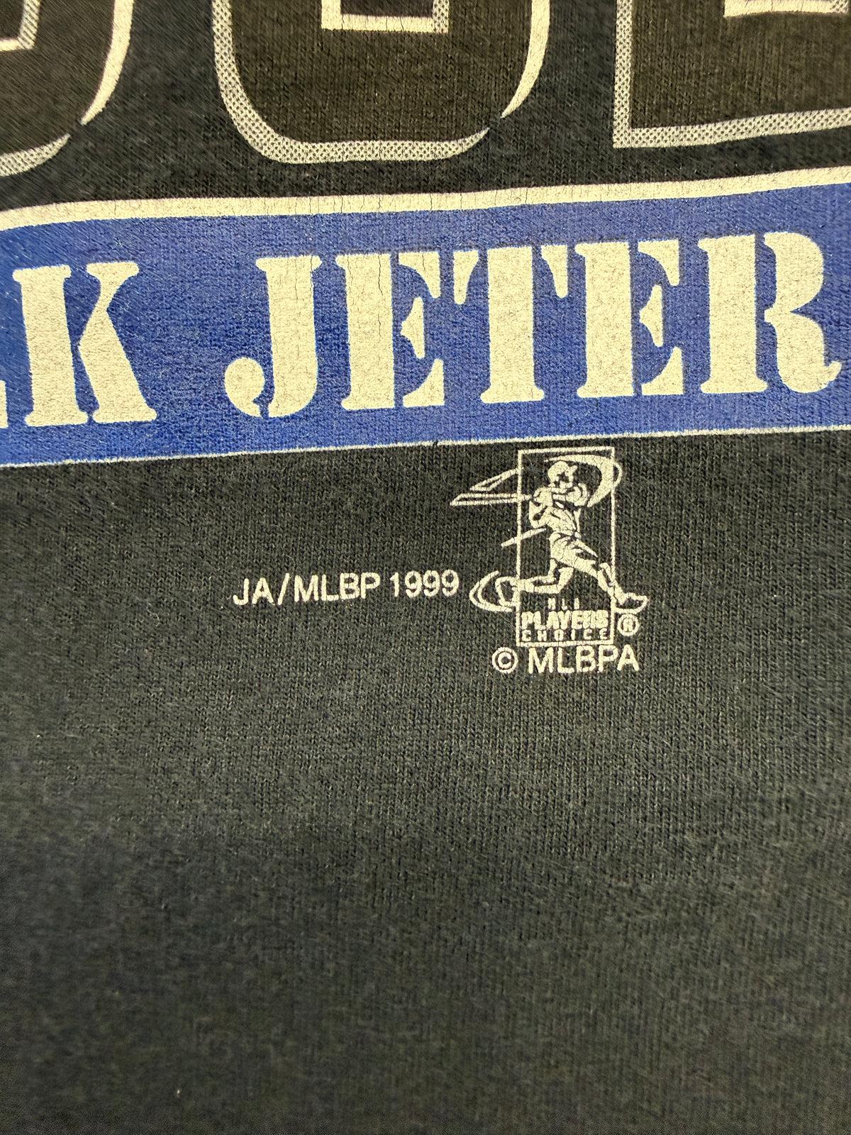 1999 NEW YORK YANKEES DEREK JETER MLBPA TEE (JOY ATHLETIC TRIPLE TAG)