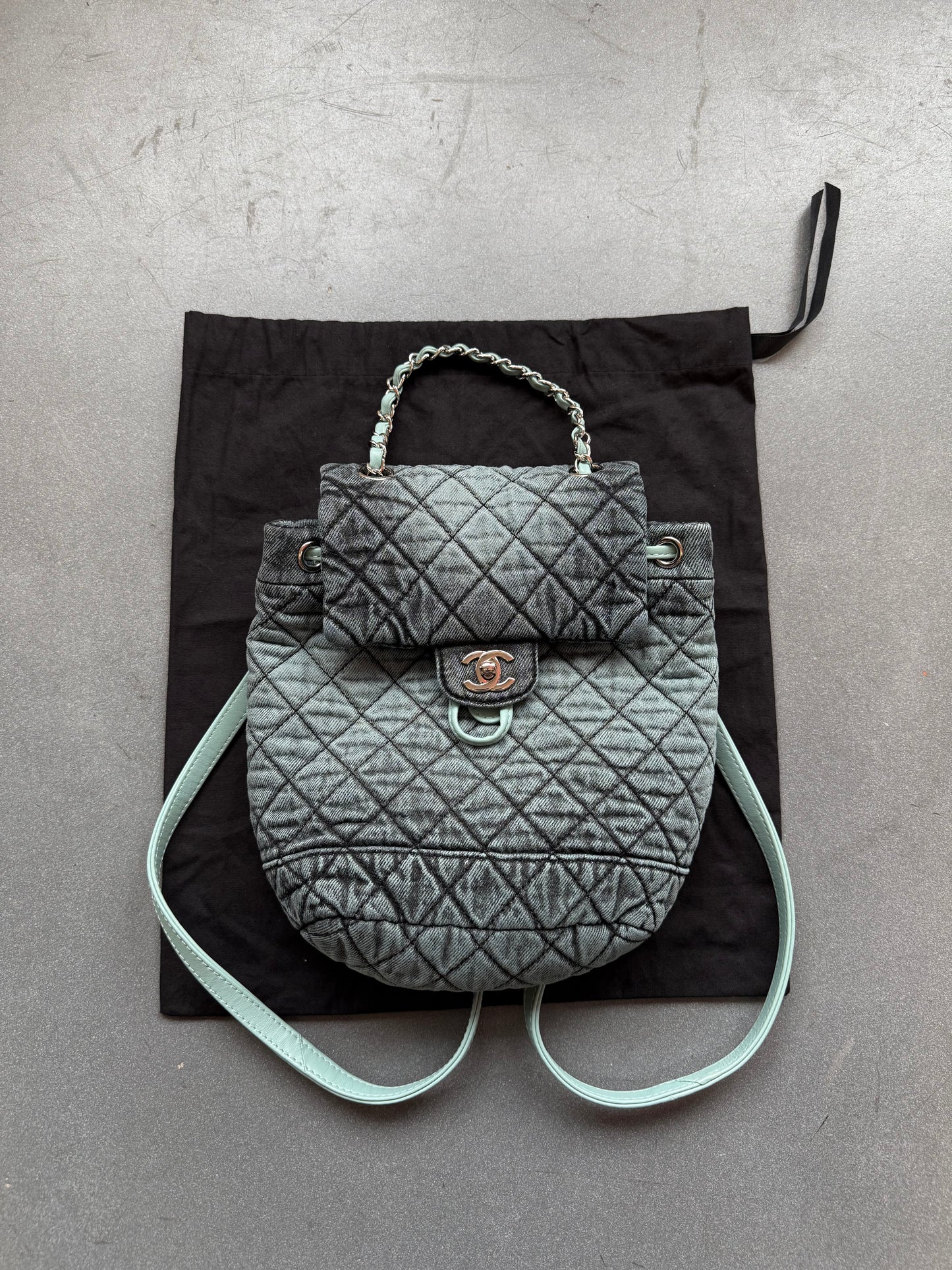 2020 CHANEL DENIMPRESSIONS BACKPACK - BLUE (LIGHTLY PRE-OWNED WITH DUSTBAG) (TANIA)