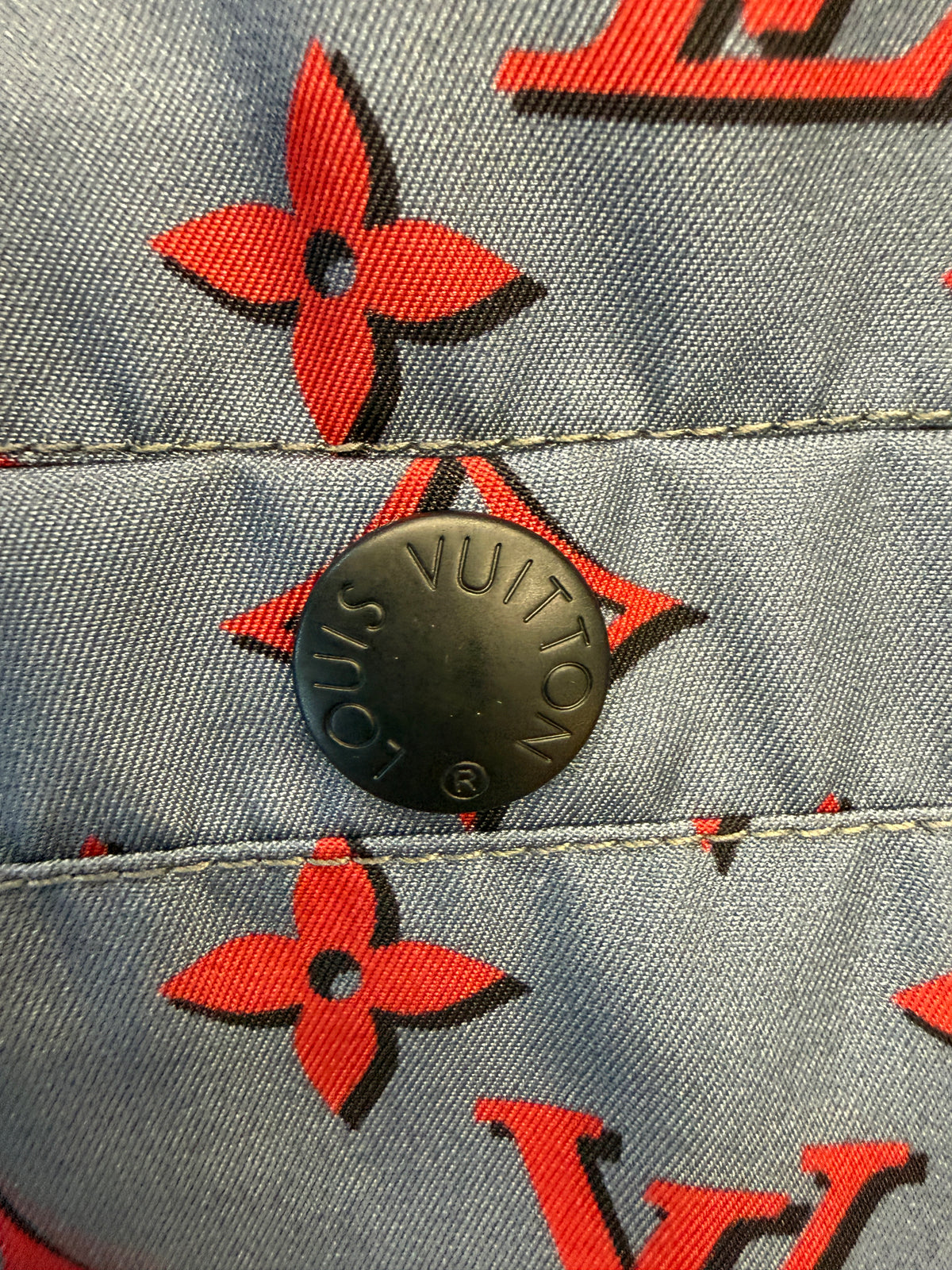 FW23 LOUIS VUITTON RED MONOGRAM TECHNICAL RUNNING SHORTS