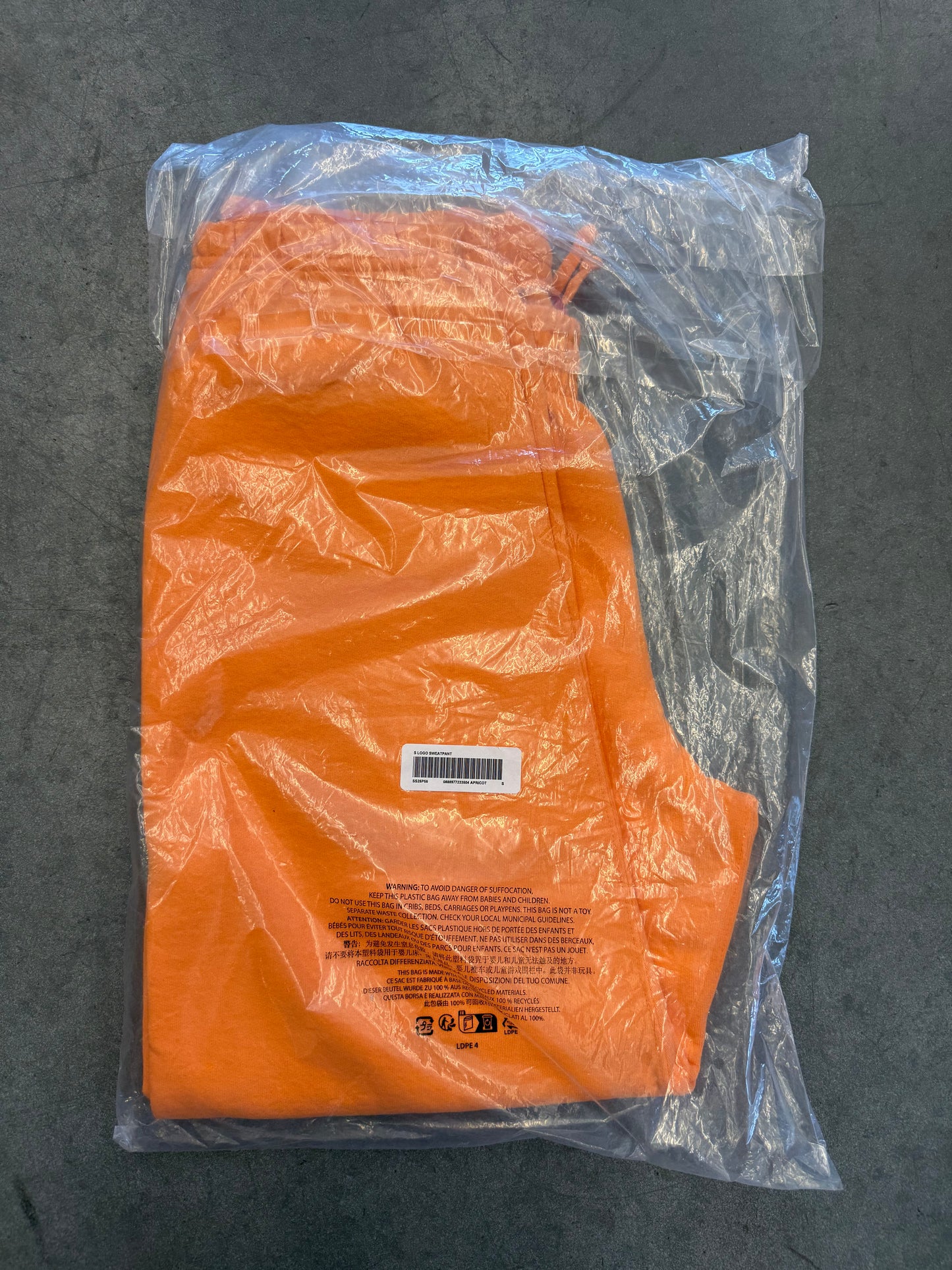 SS25 SUPREME S LOGO SWEATPANT - BRIGHT ORANGE (NEW) - S