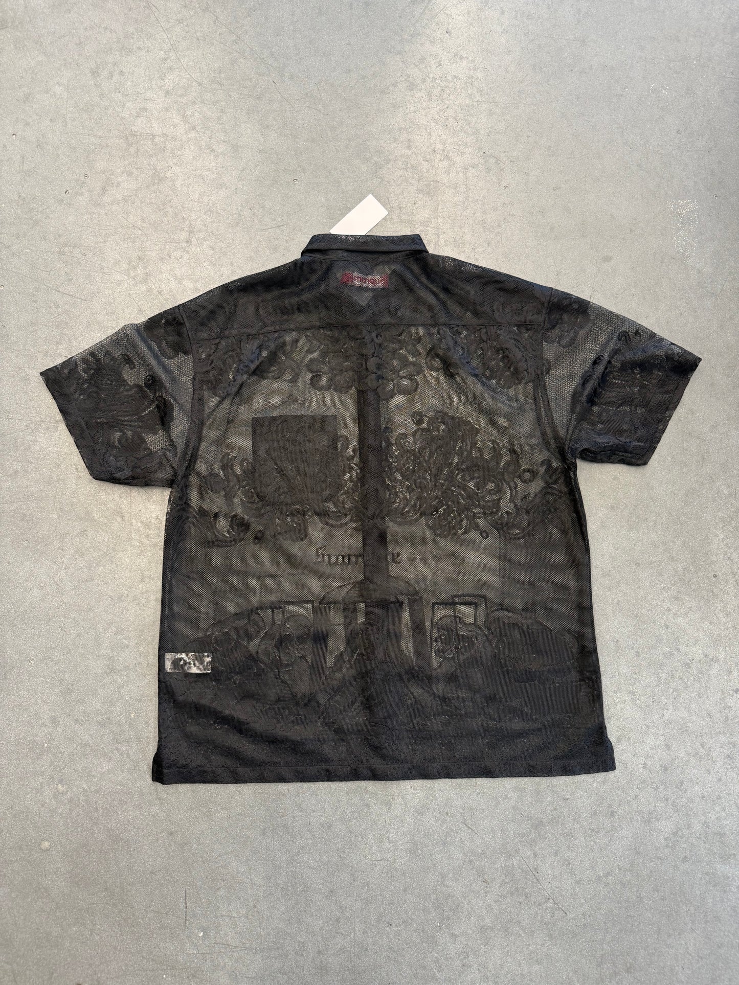 SS25 SUPREME LAST SUPPER LACE S/S SHIRT - BLACK