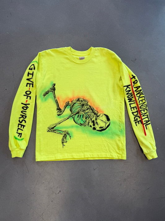 YEEZY WES LANG SKELETON L/S TEE - FROZEN YELLOW (XS)
