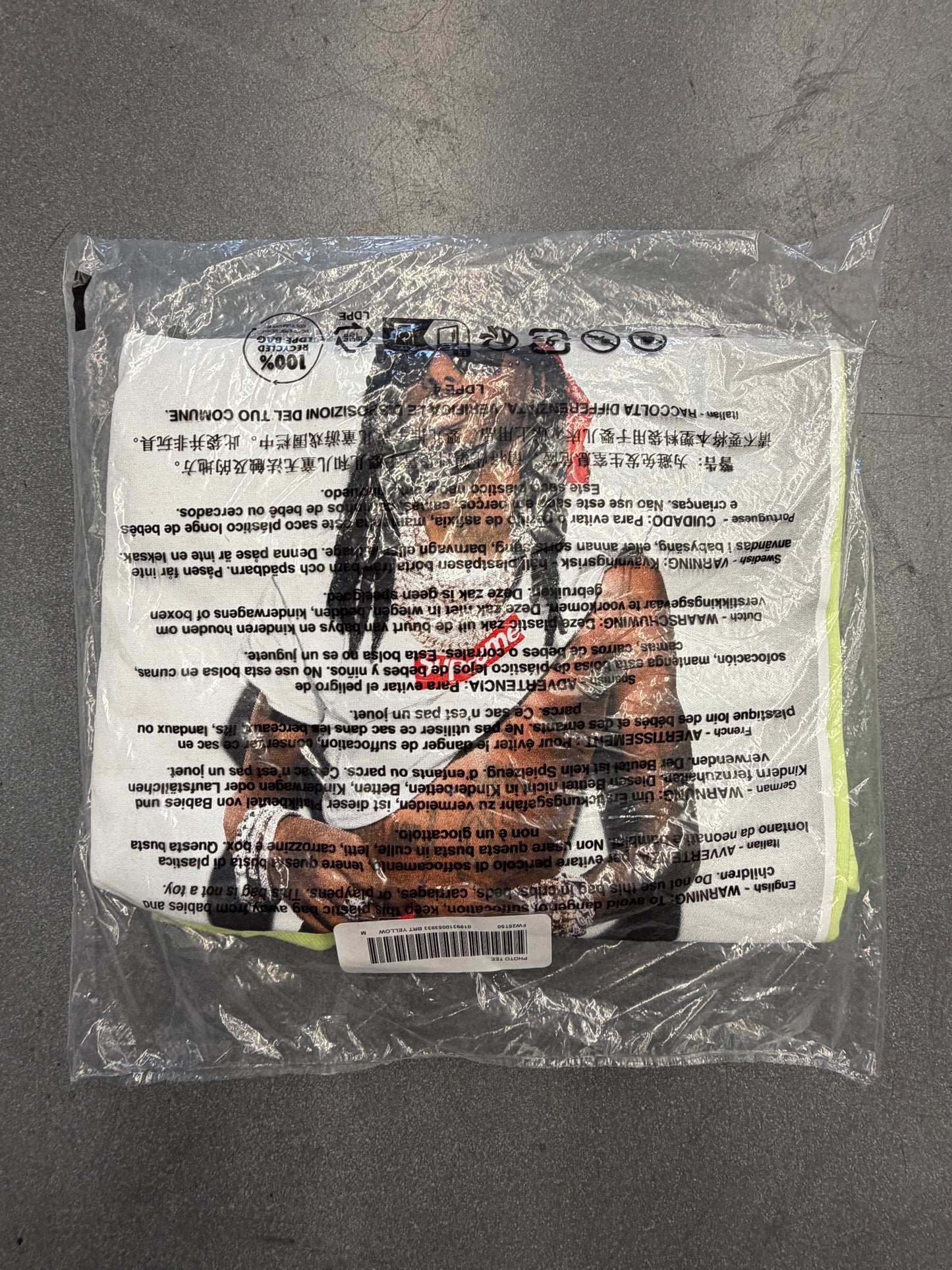 FW25 SUPREME PLAYBOI CARTI TEE - PALE GREEN