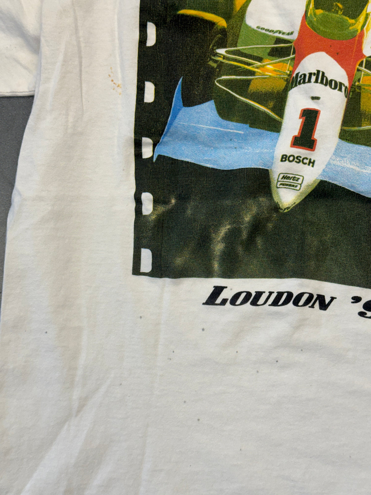 1995 MARLBORO TEAM PENSKE LOUDON F1 CAR POCKET TEE (AMERICAN BORN TAG)