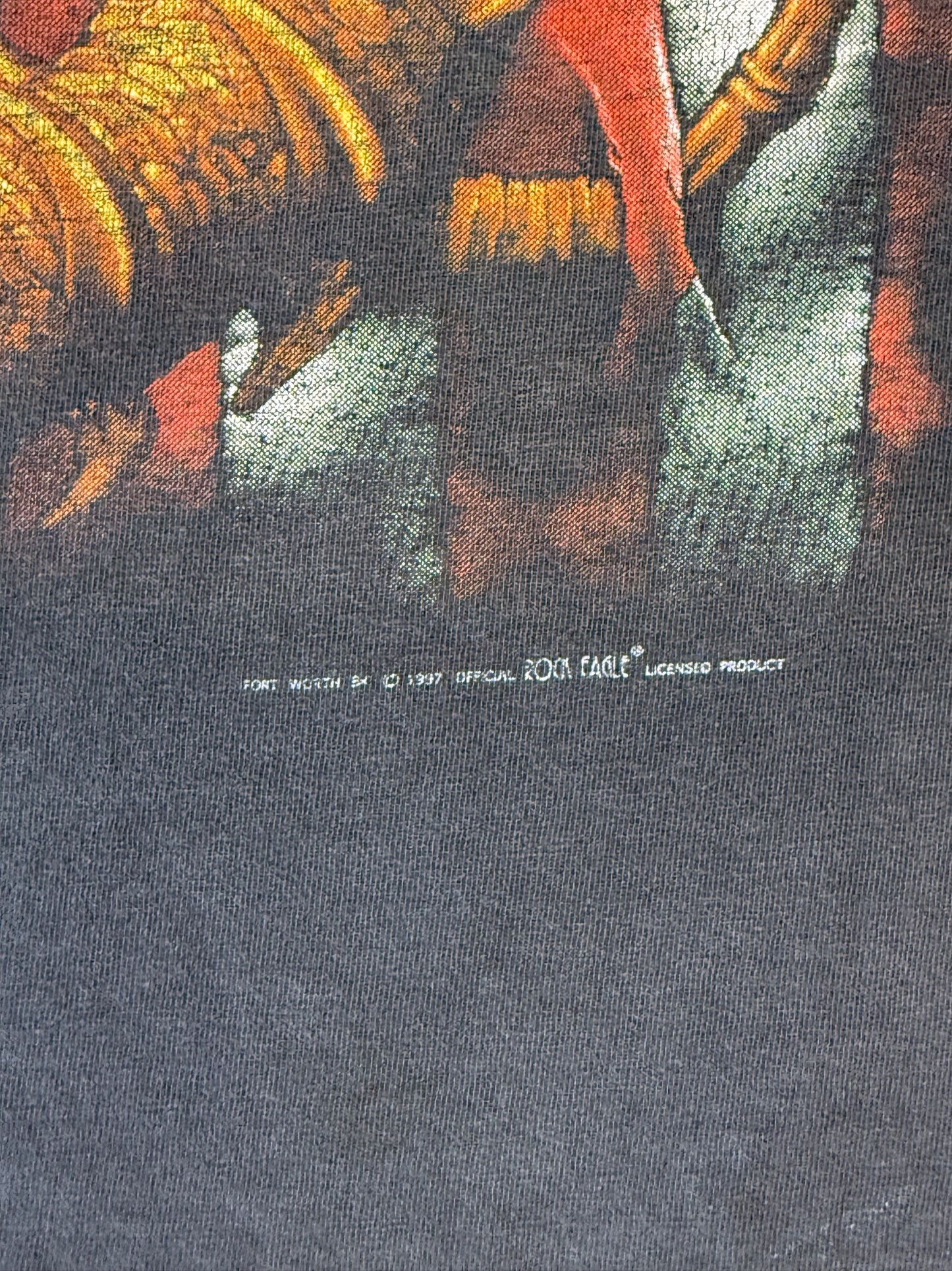1996 OBITUARY CAUSE OF DEATH ROCK EAGLE TEE (FADED TAG)