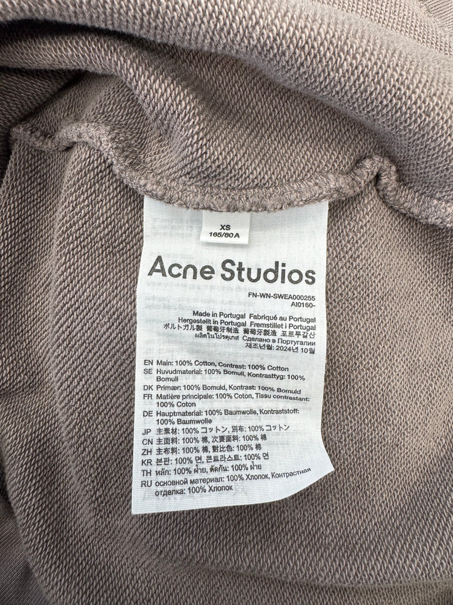 ACNE STUDIOS DOUBLE LAYER BUSINESS CARD HOODIE
