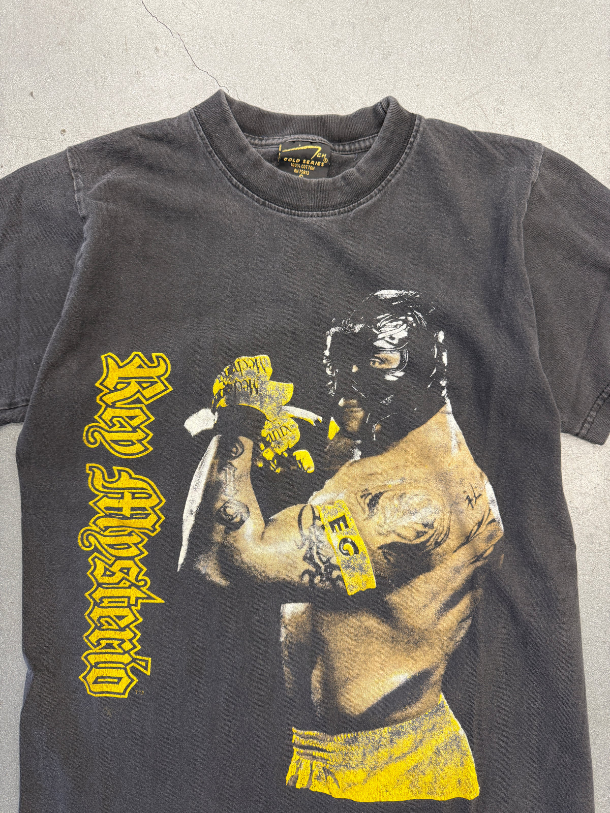 Y2K WWE REY MYSTERIO FADED TEE (GOLD SERIES TAG)