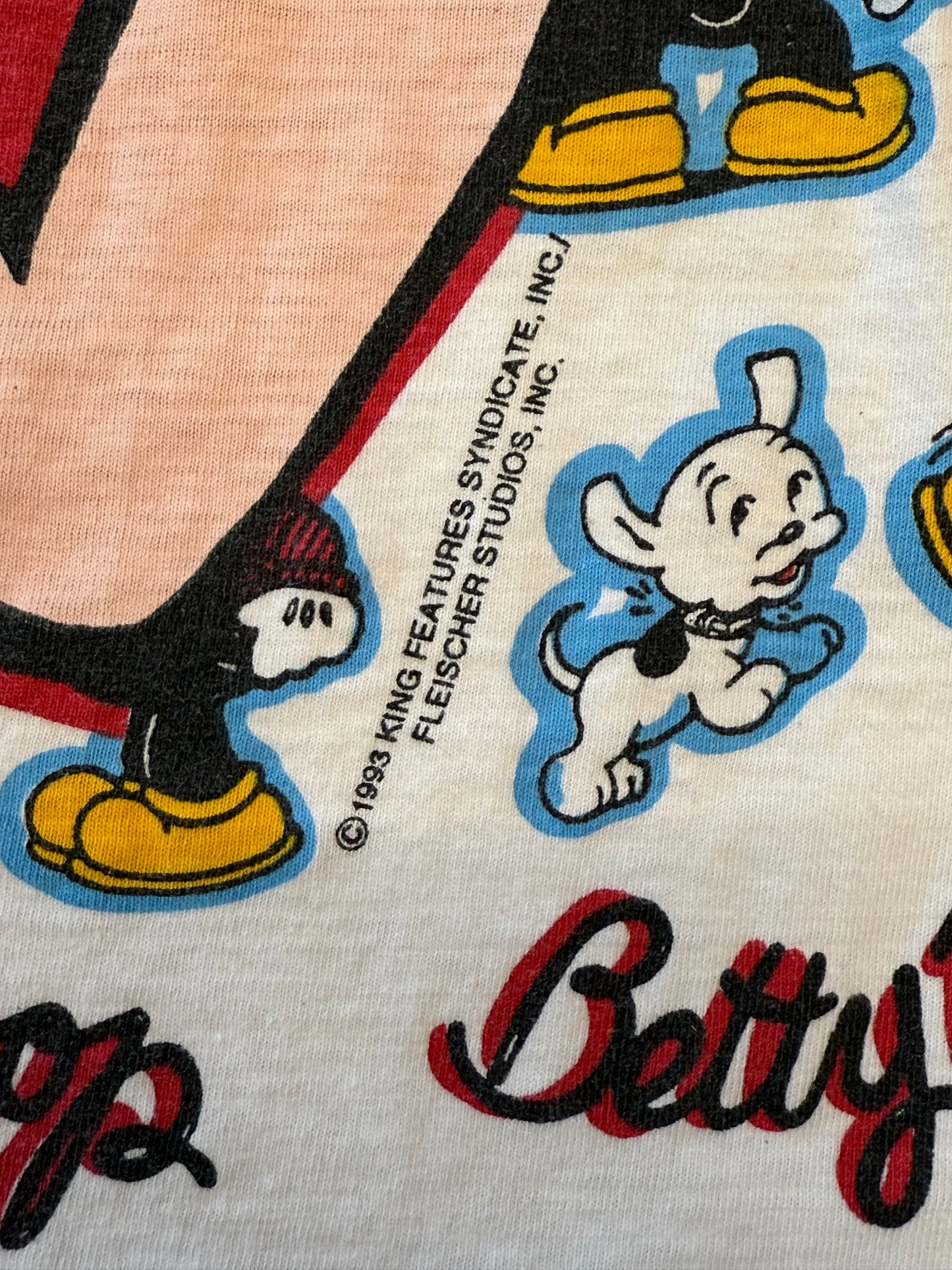 1993 BETTY BOOP BIMBO PUDGY AOP TEE (FADED TAG)