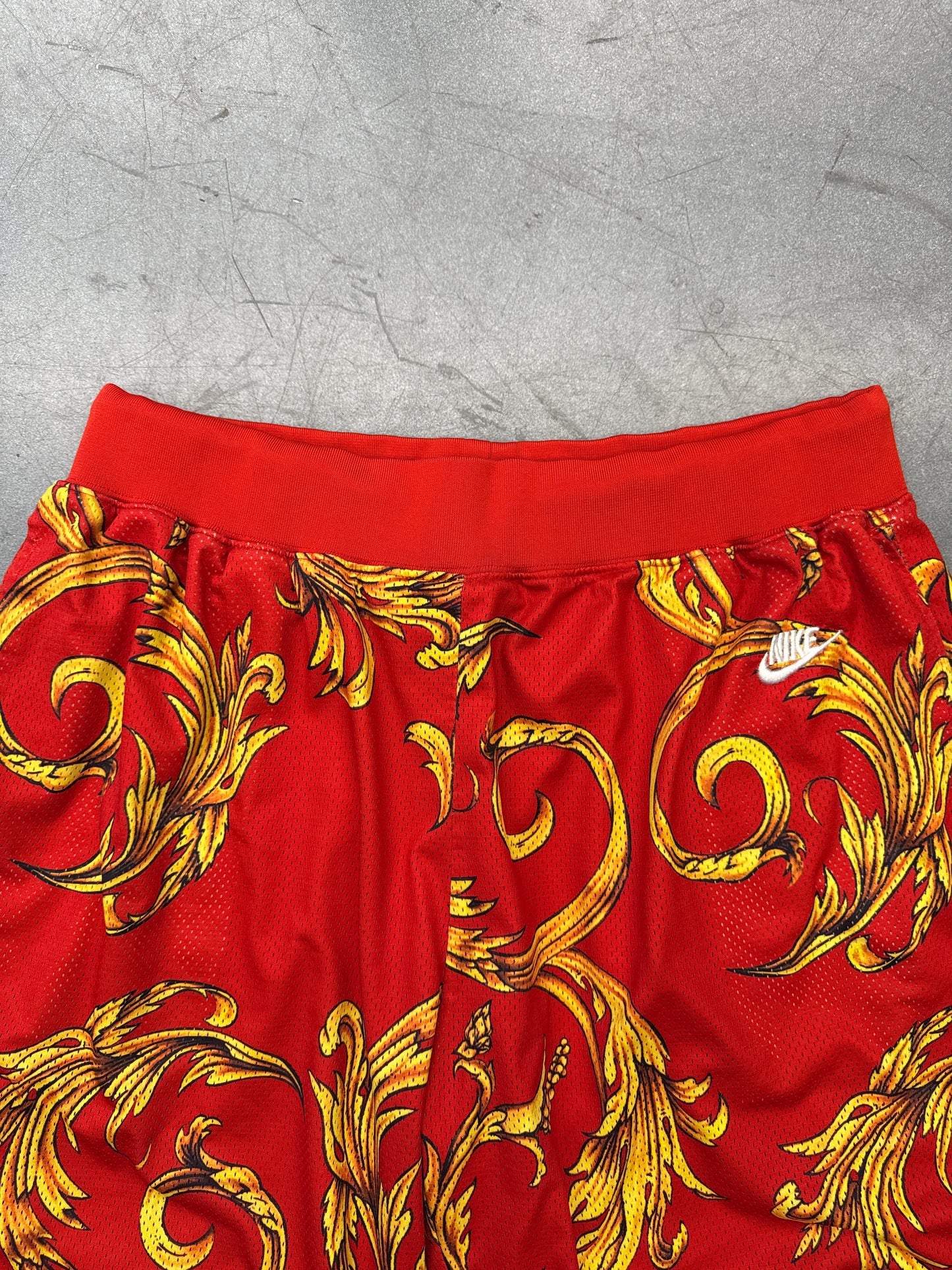 SS14 NIKE X FOAMPOSITE DRAGON BASKETBALL SHORTS - RED
