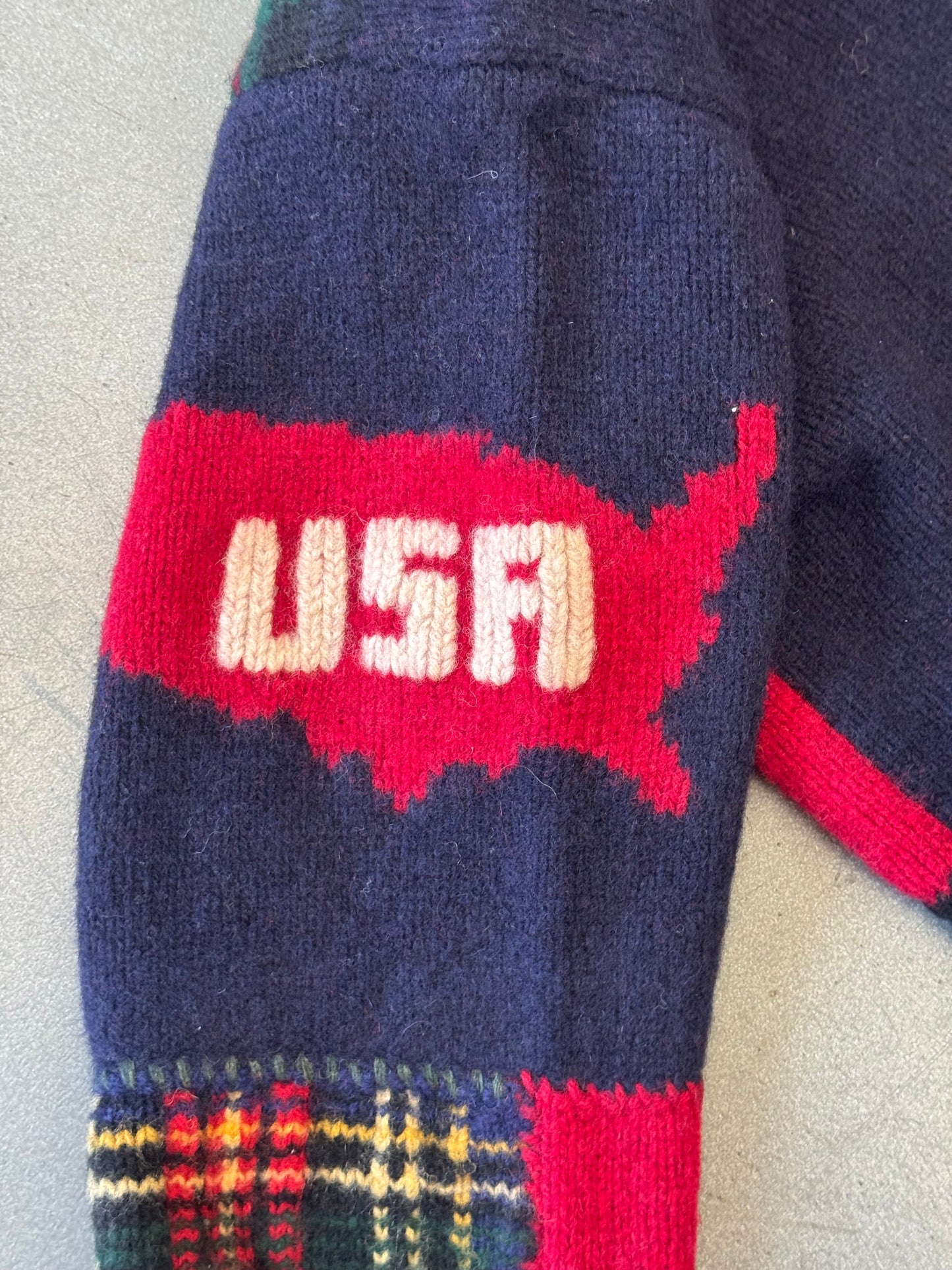 POLO RALPH LAUREN 9/11 MEMORIAL TRIBUTE 100% WOOL KNIT SWEATER