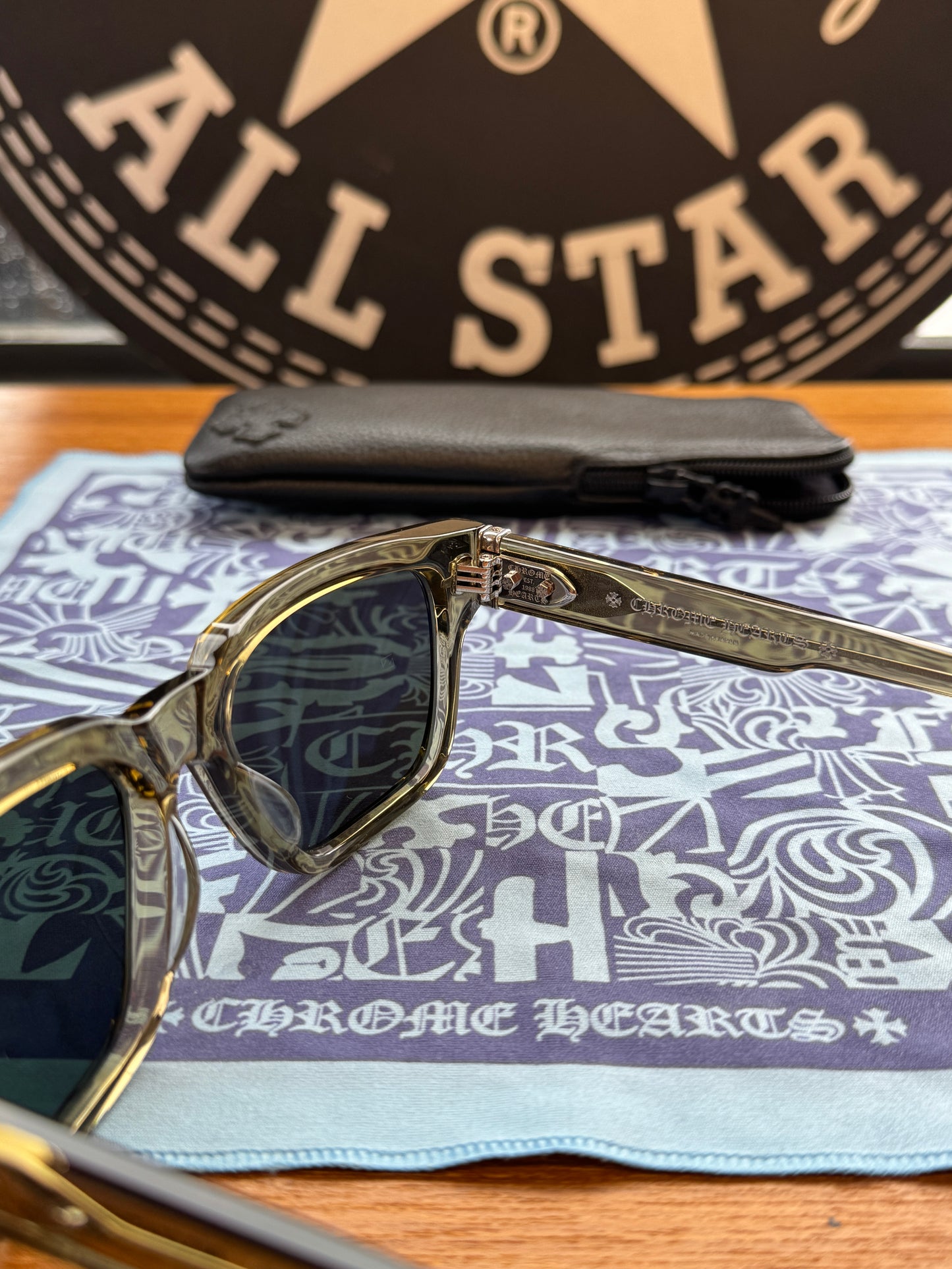 CHROME HEARTS MIDIXATHRILL I SUNGLASSES - CLEAR SMOKE GREY (BRAND NEW WITH CLOTH AND CASE)